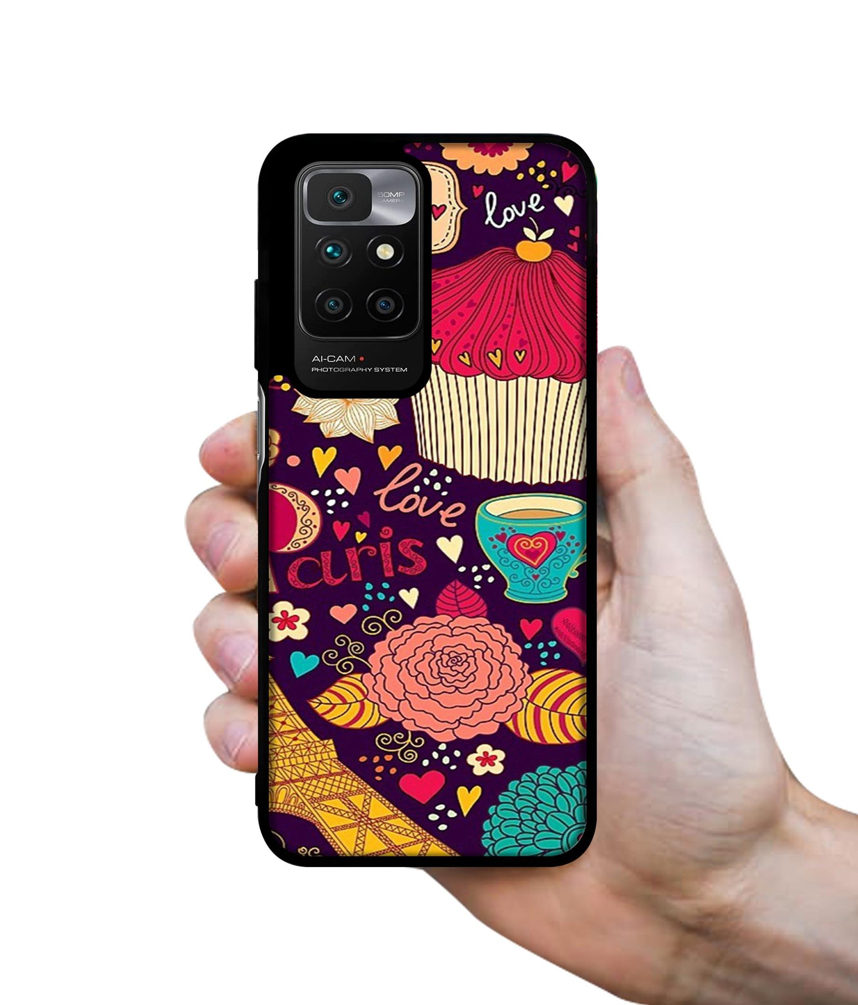 Paris Flower Love Designer 2D Printed Back Case Cover for Mi Redmi 10 4G