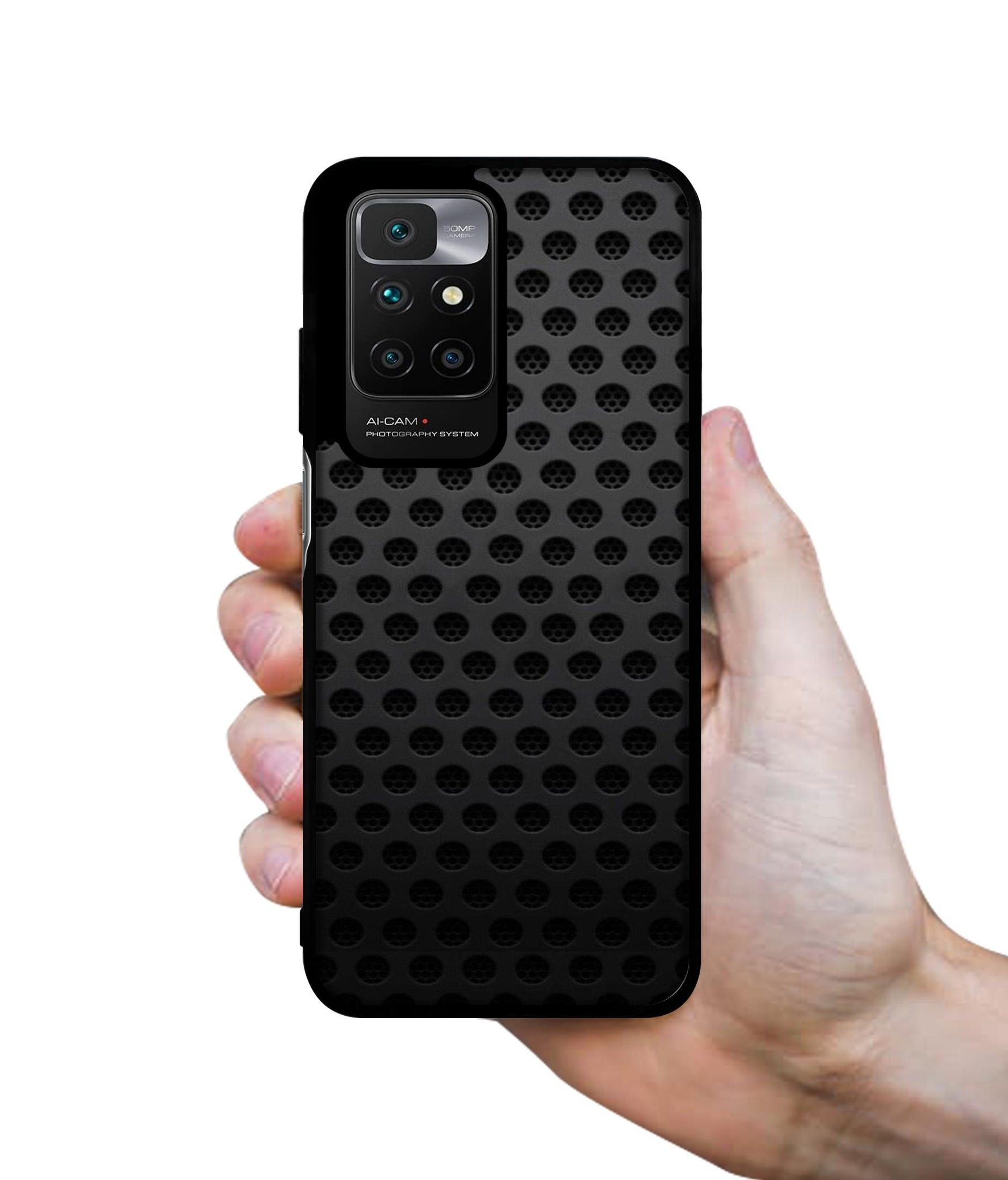 Black Circle Designer 2D Printed Back Case Cover for Mi Redmi 10 4G