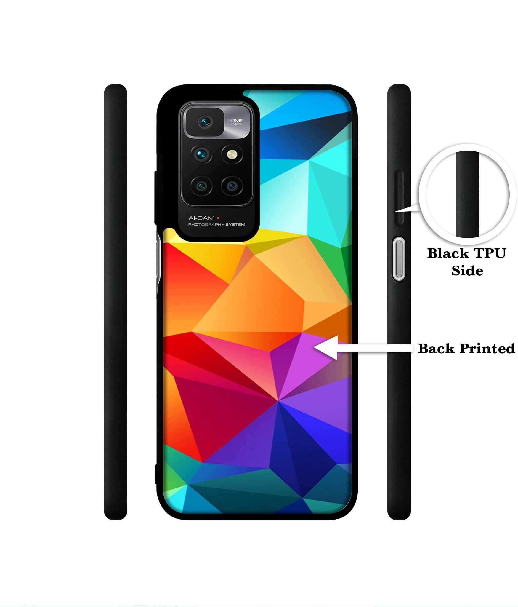 Colorful Pattern Designer 2D Printed Back Case Cover for Mi Redmi 10 4G