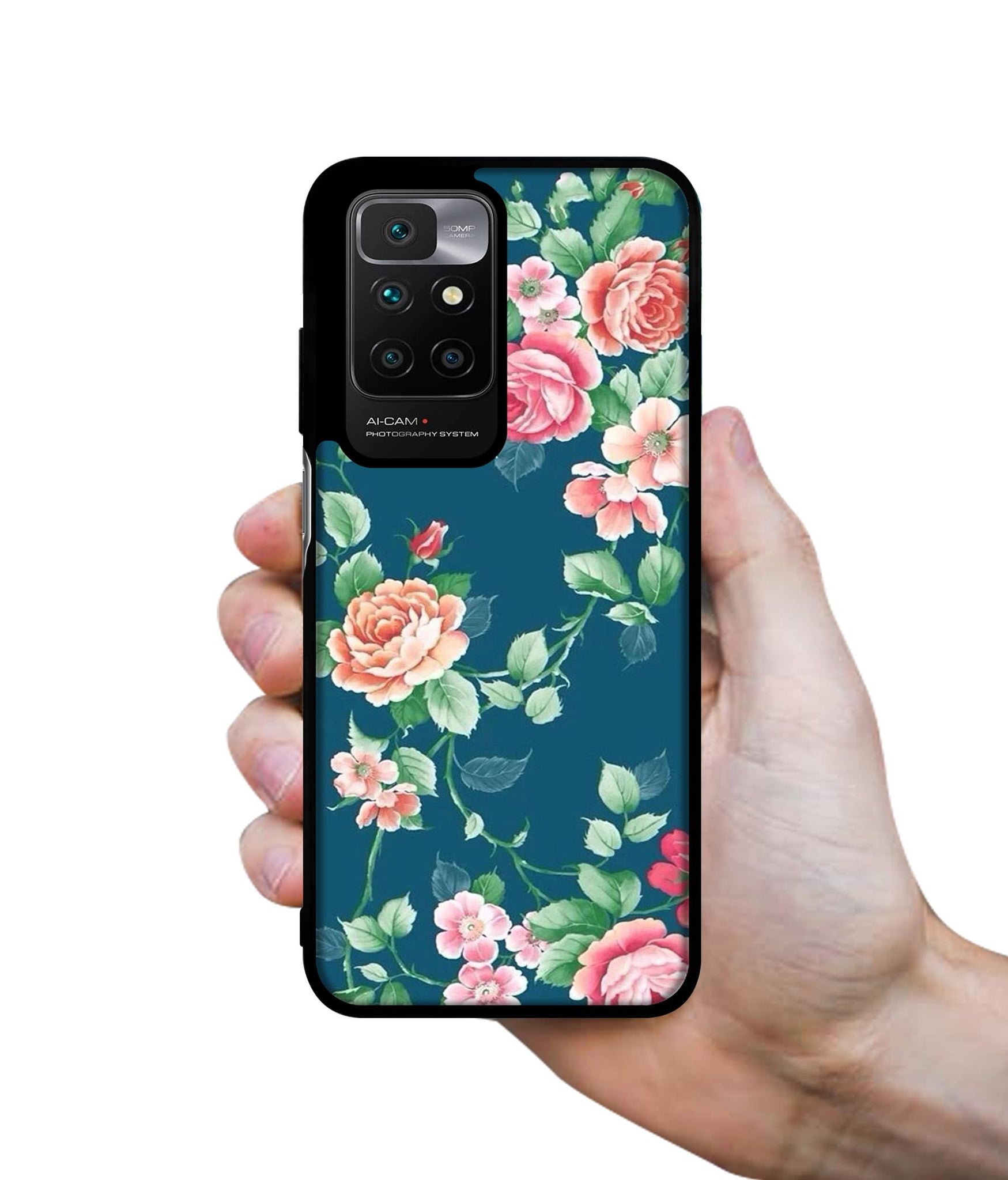 Vintage Floral Designer 2D Printed Back Case Cover for Mi Redmi 10 4G