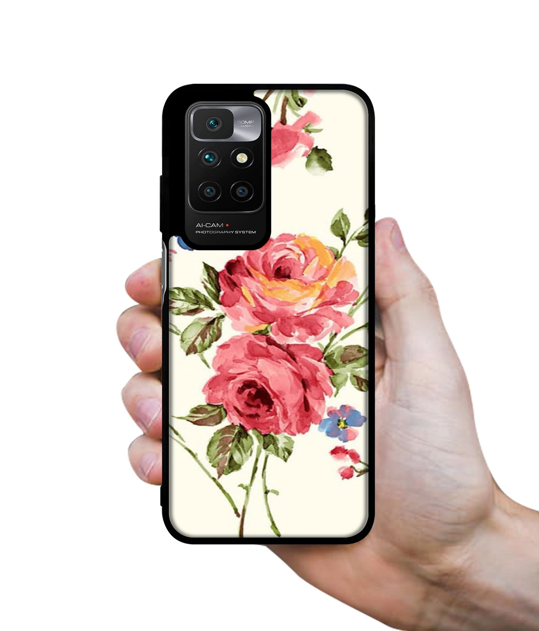Vintage Painting Flower Designer 2D Printed Back Case Cover for Mi Redmi 10 4G