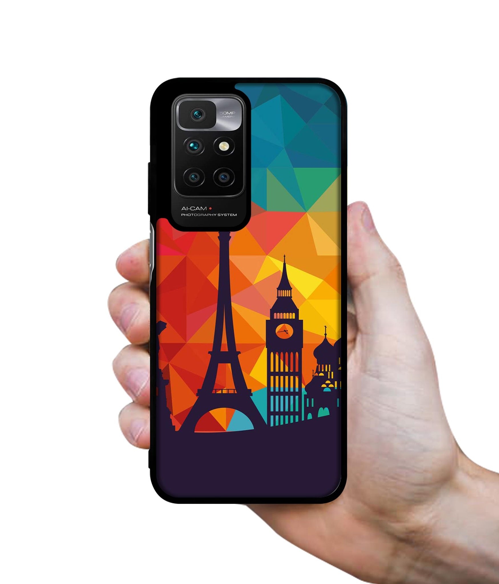 Colored Paris Designer 2D Printed Back Case Cover for Mi Redmi 10 4G