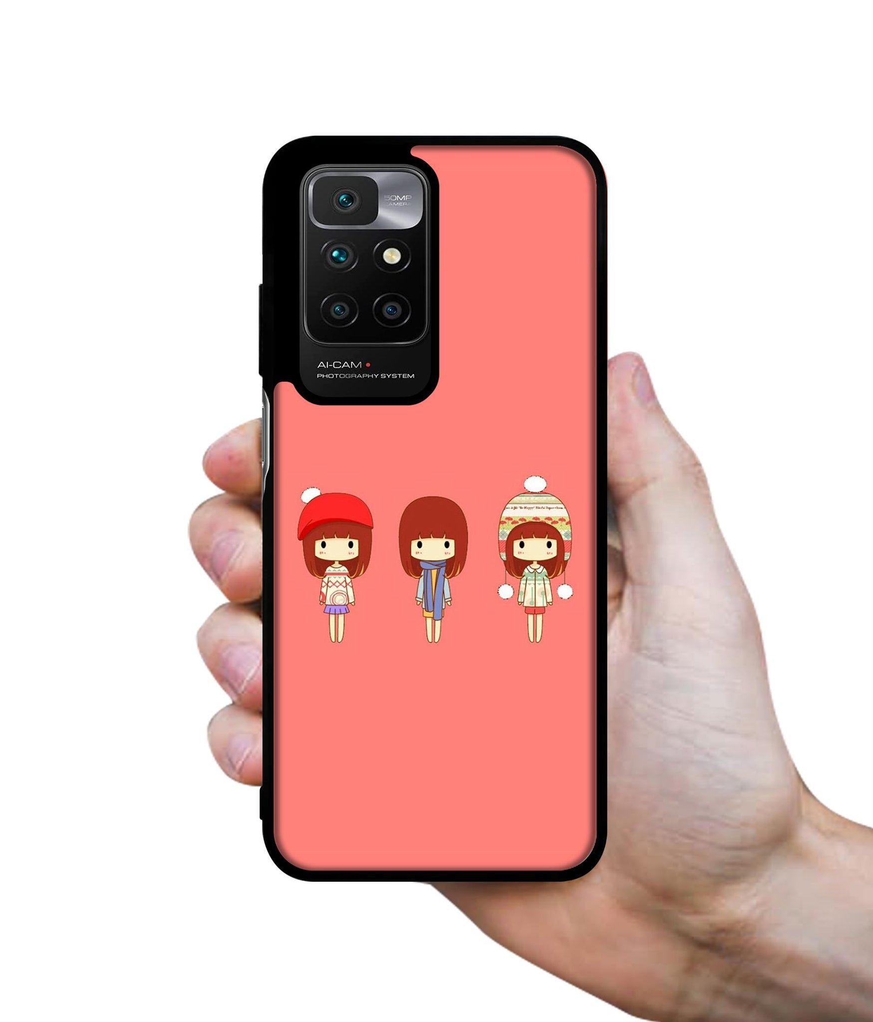 Cute Girls Designer 2D Printed Back Case Cover for Mi Redmi 10 4G