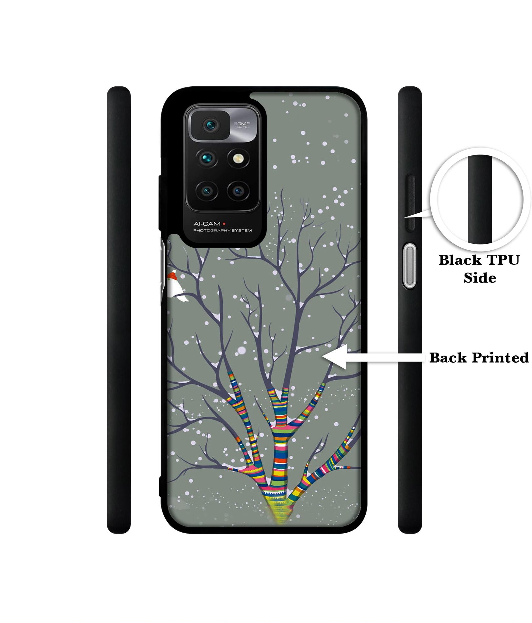 Winter Pattern Print Designer 2D Printed Back Case Cover for Mi Redmi 10 4G