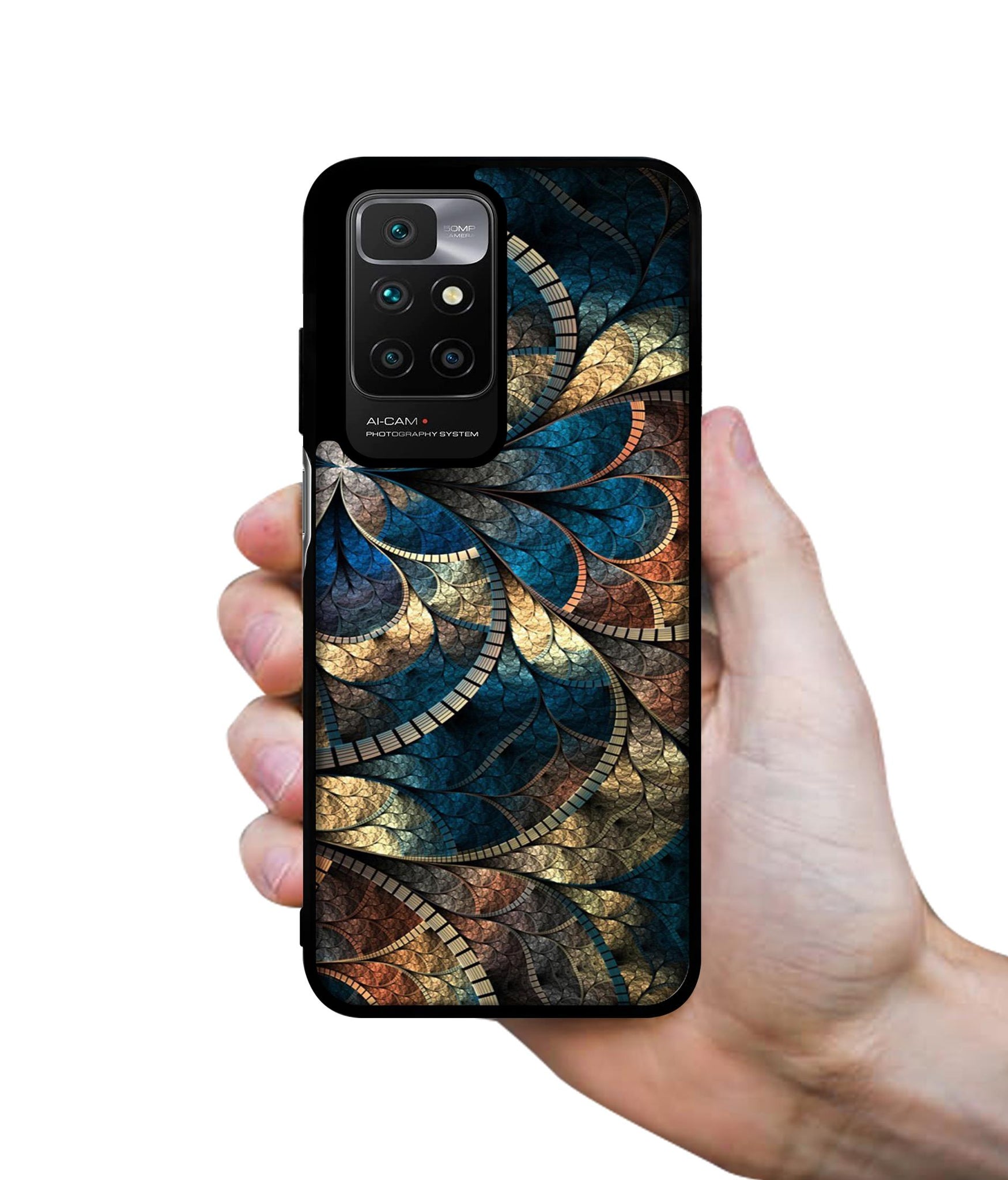 Fractional Pattern Designer 2D Printed Back Case Cover for Mi Redmi 10 4G