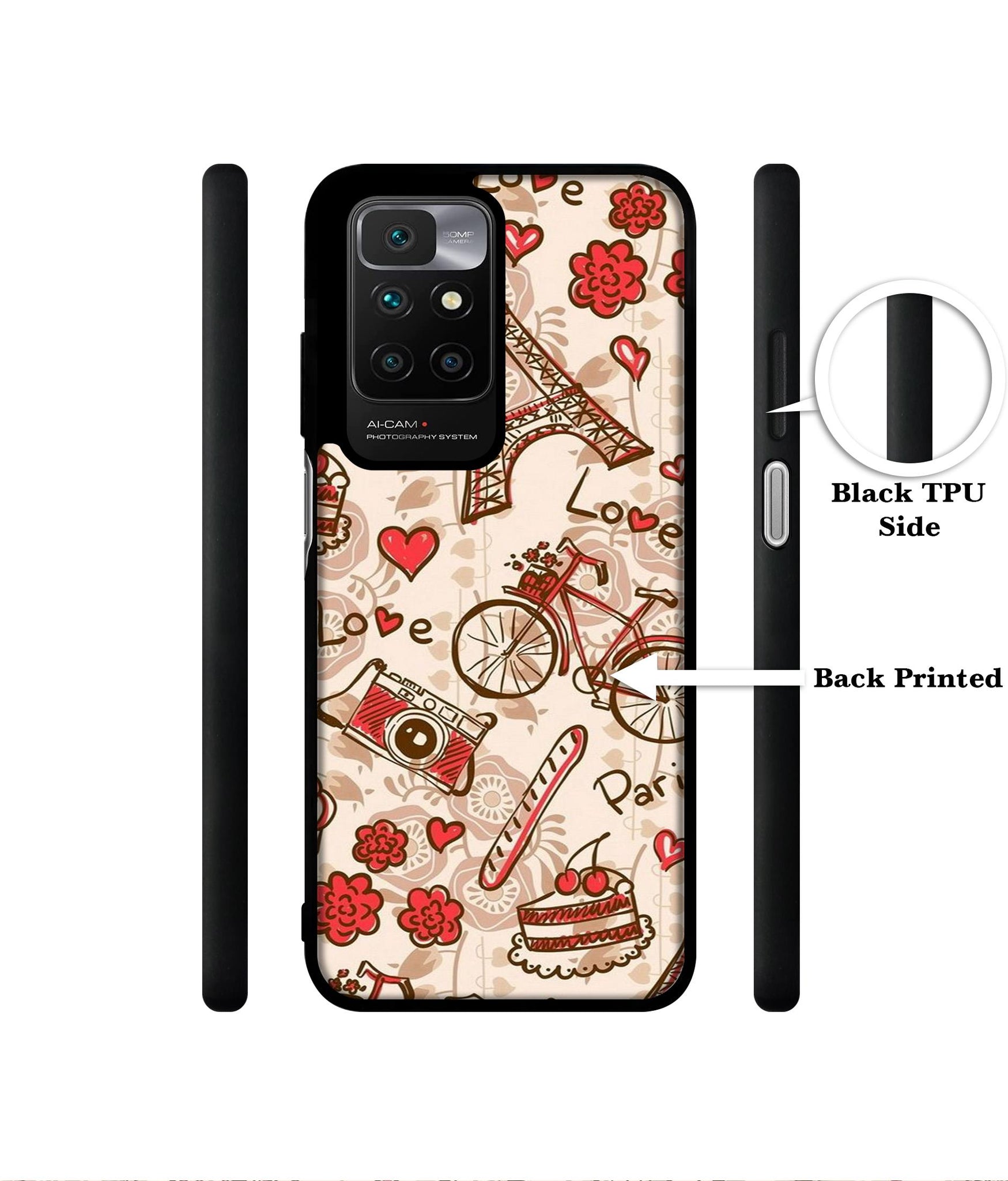 Vintage Paris Designer 2D Printed Back Case Cover for Mi Redmi 10 4G