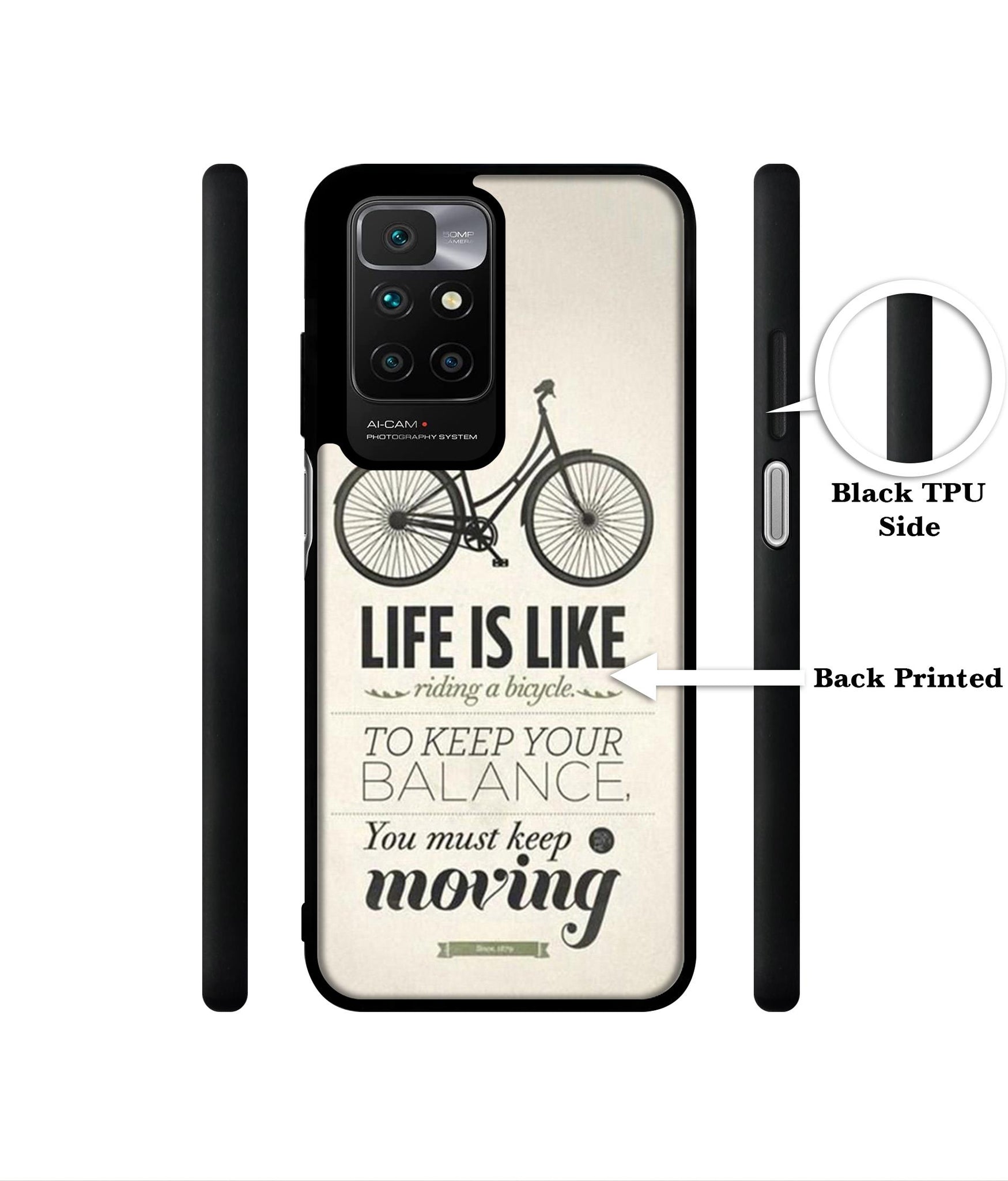 Life is Like Moving Designer 2D Printed Back Case Cover for Mi Redmi 10 4G