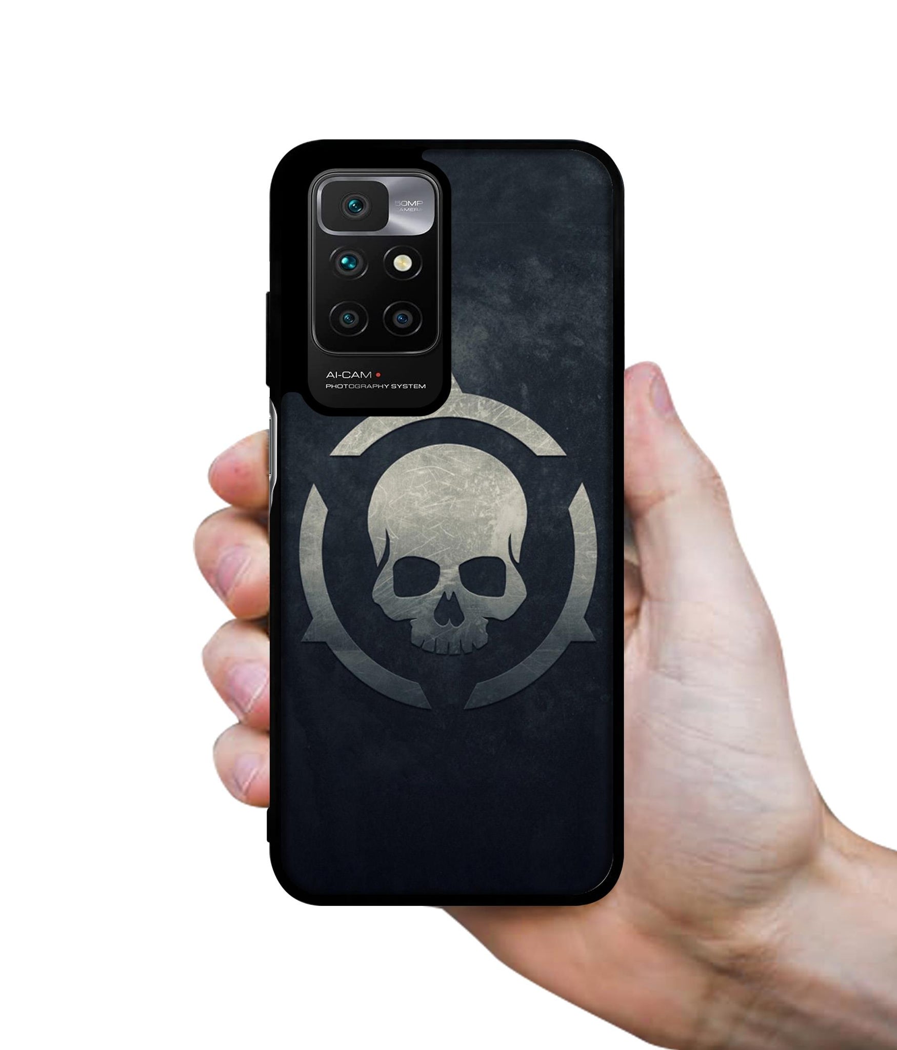 Skull Pattern Print Designer 2D Printed Back Case Cover for Mi Redmi 10 4G