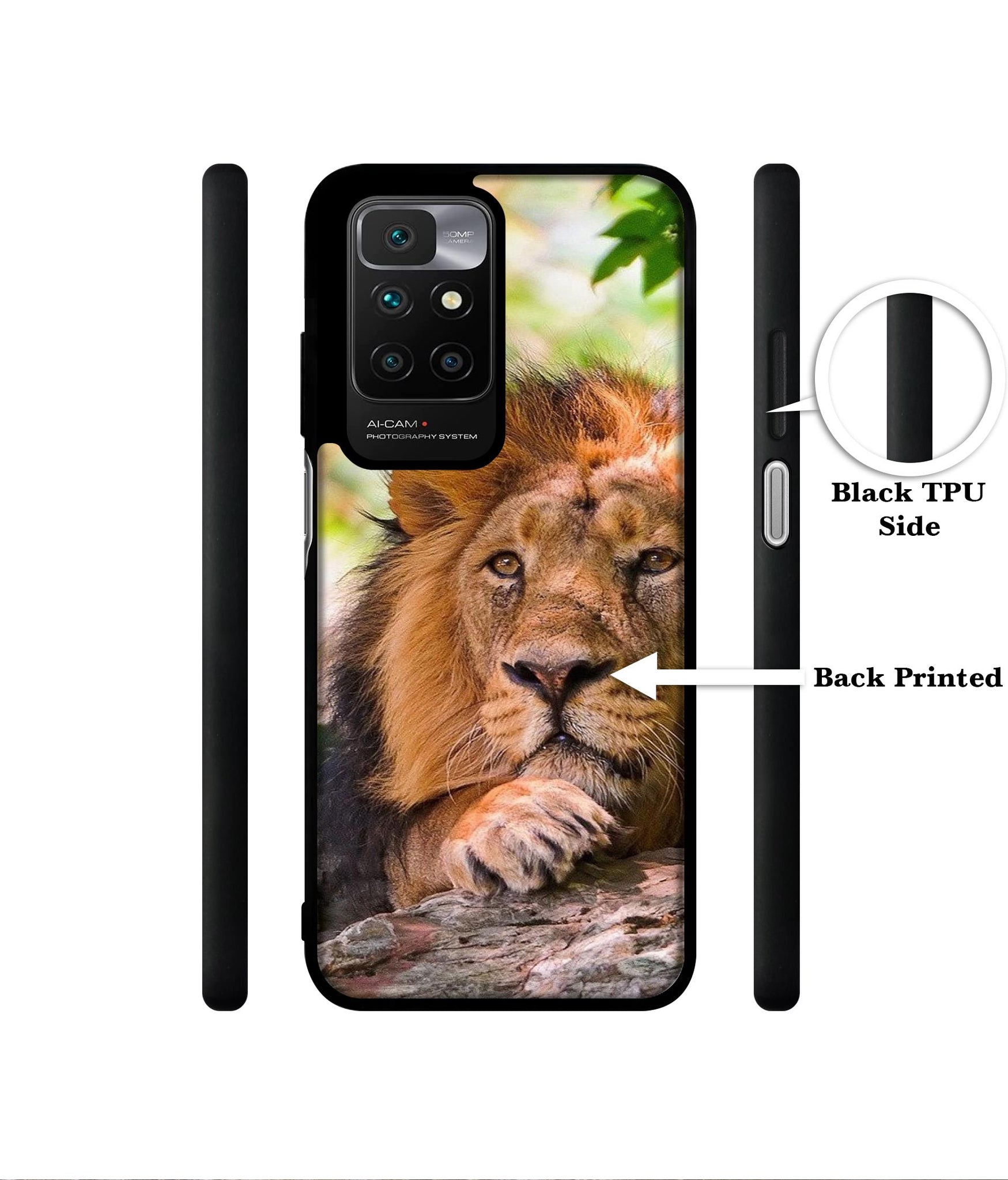 Tiger Pattern Print Designer 2D Printed Back Case Cover for Mi Redmi 10 4G