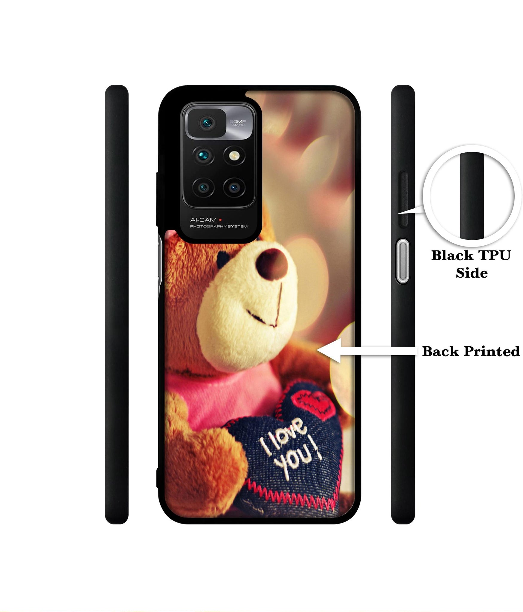 Teddy Bear Designer 2D Printed Back Case Cover for Mi Redmi 10 4G