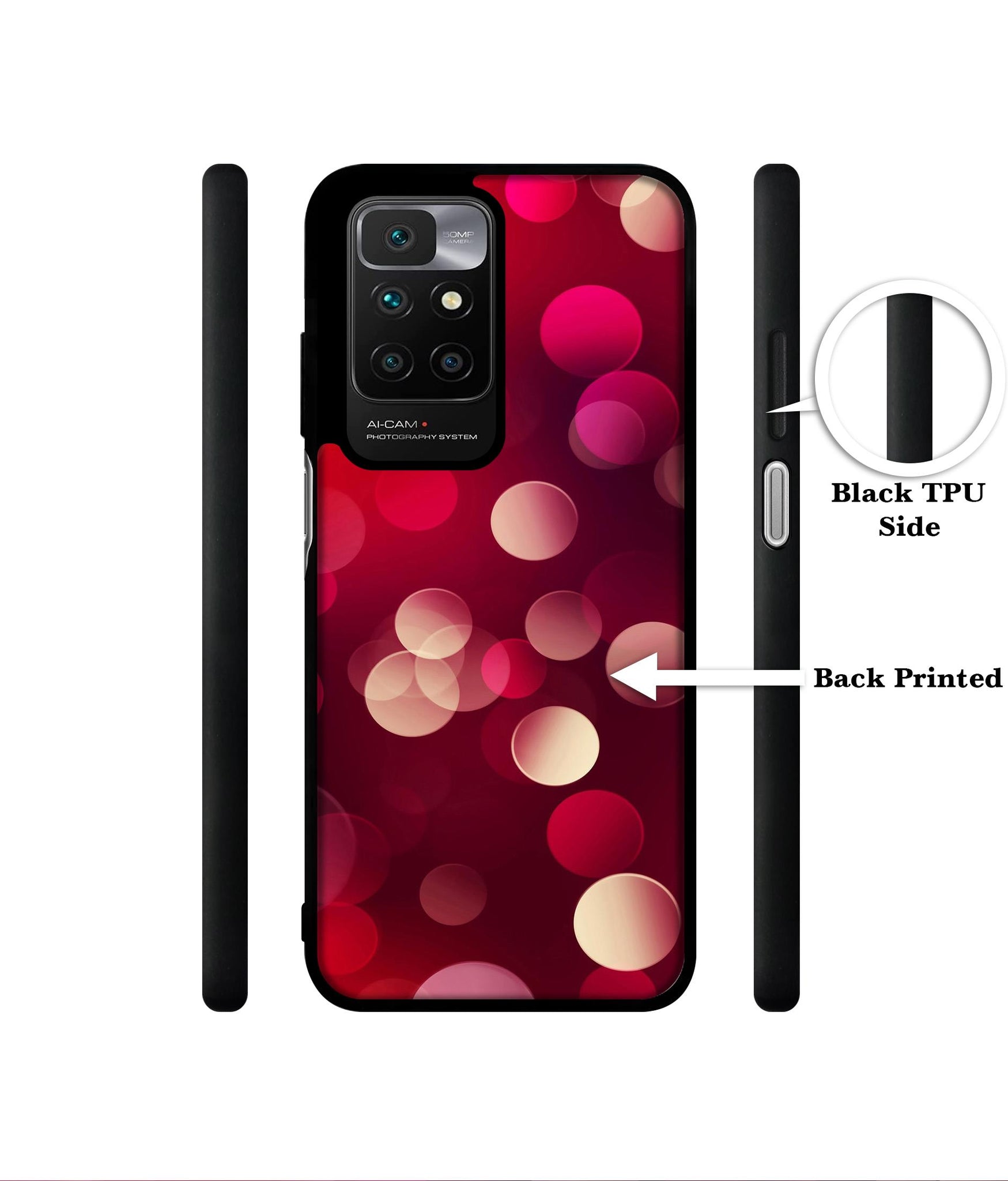 3D Circles Designer 2D Printed Back Case Cover for Mi Redmi 10 4G