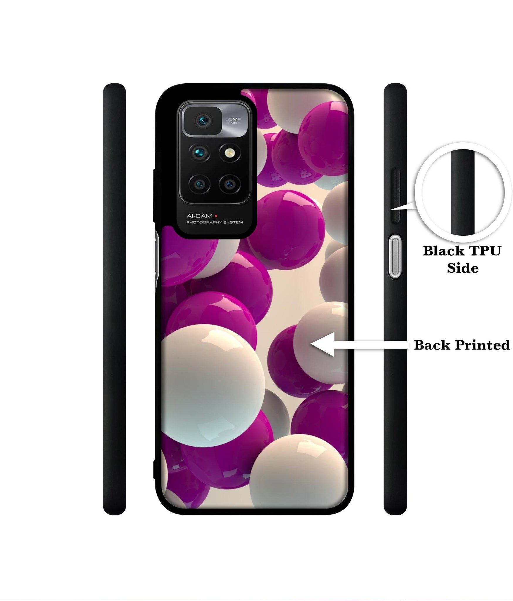 3D Balloons Designer 2D Printed Back Case Cover for Mi Redmi 10 4G