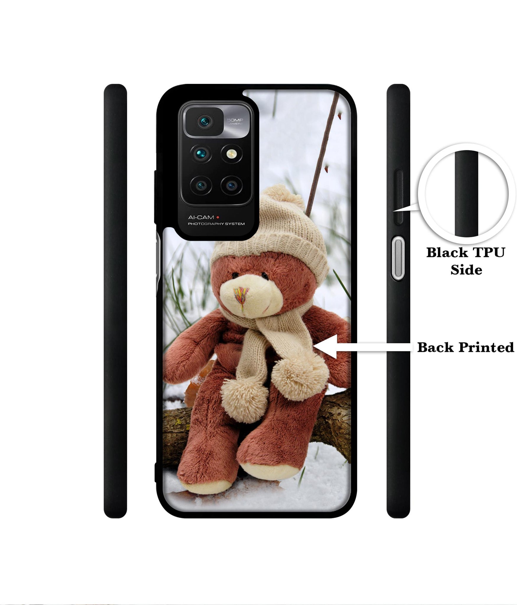 Woolen Bear Designer 2D Printed Back Case Cover for Mi Redmi 10 4G