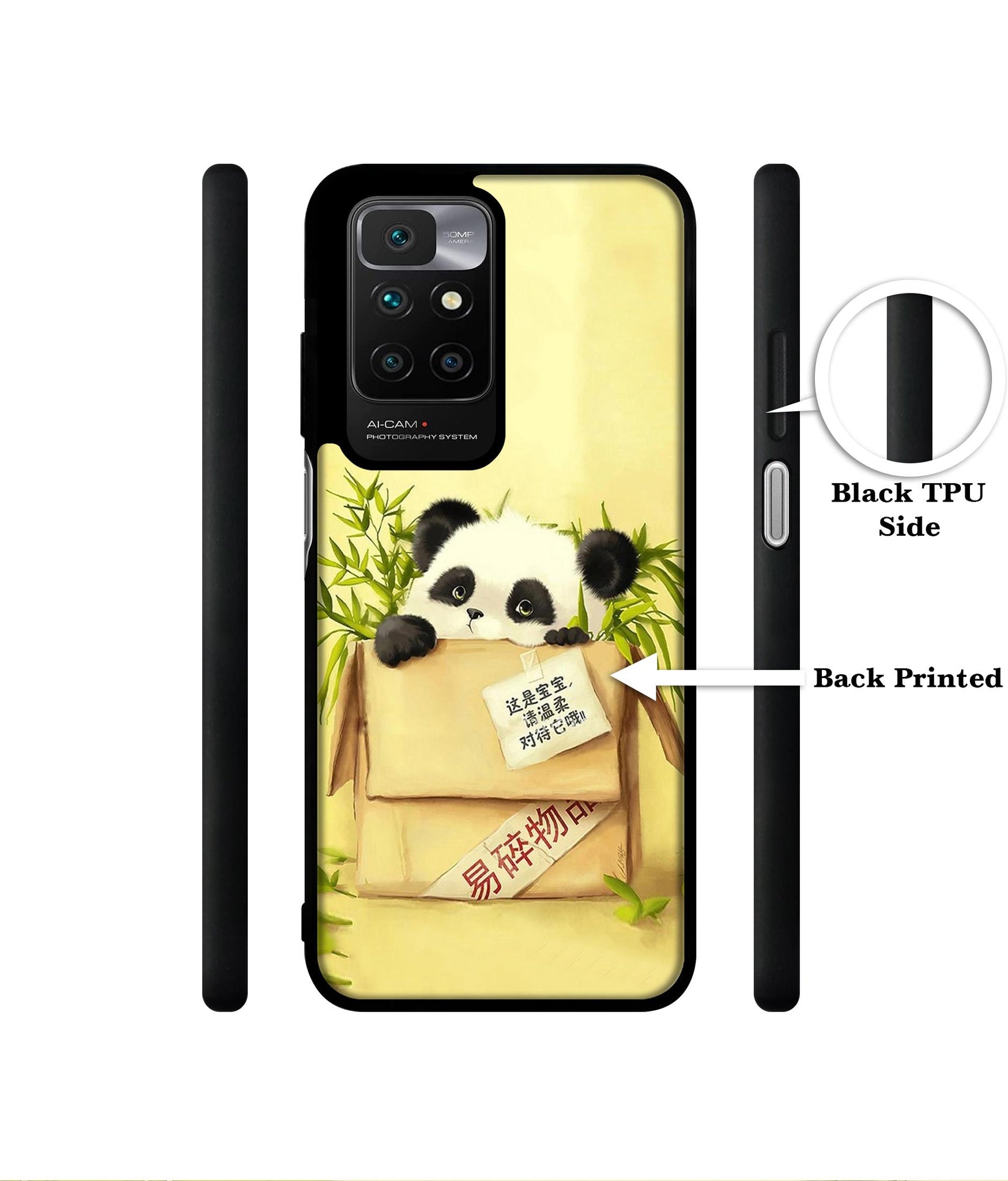 Panda In Box Designer 2D Printed Back Case Cover for Mi Redmi 10 4G