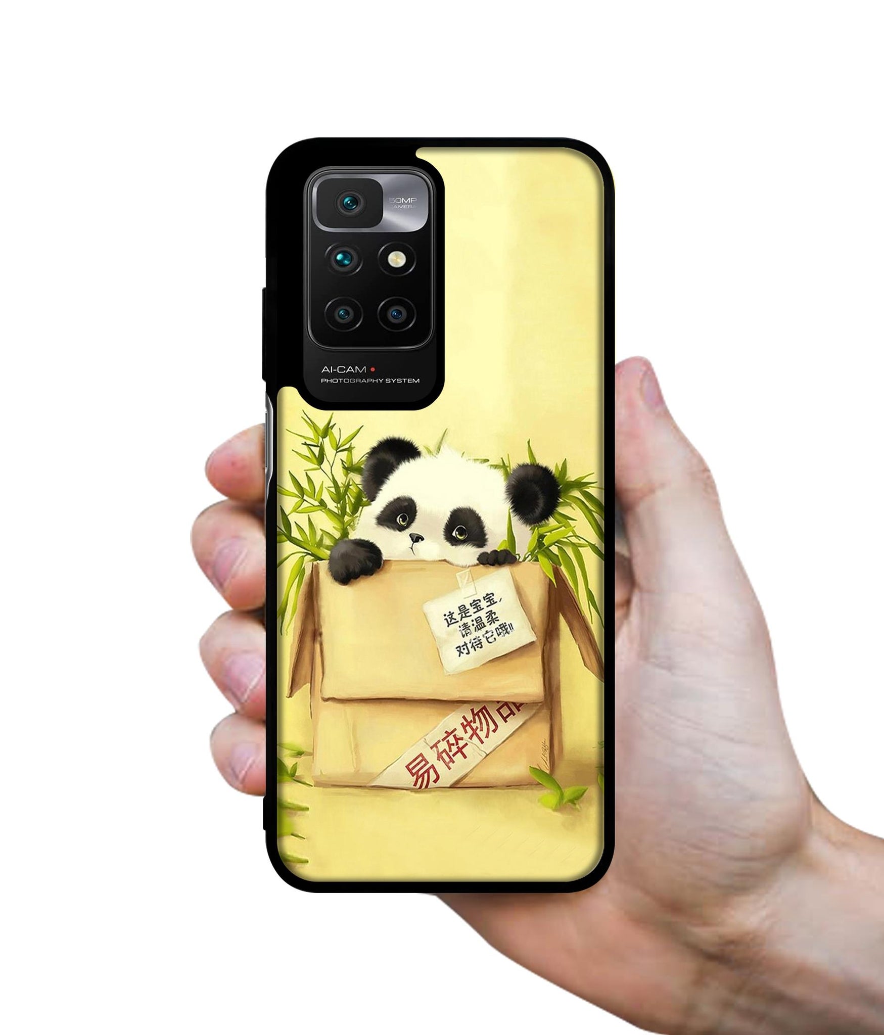 Panda In Box Designer 2D Printed Back Case Cover for Mi Redmi 10 4G