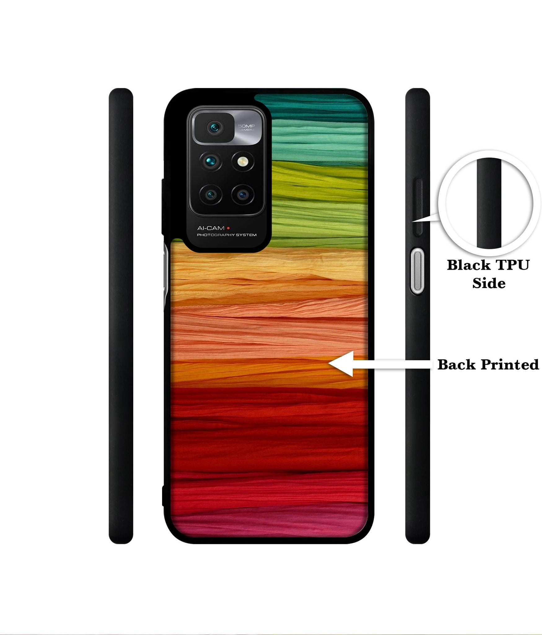 Colorful Thread Designer 2D Printed Back Case Cover for Mi Redmi 10 4G