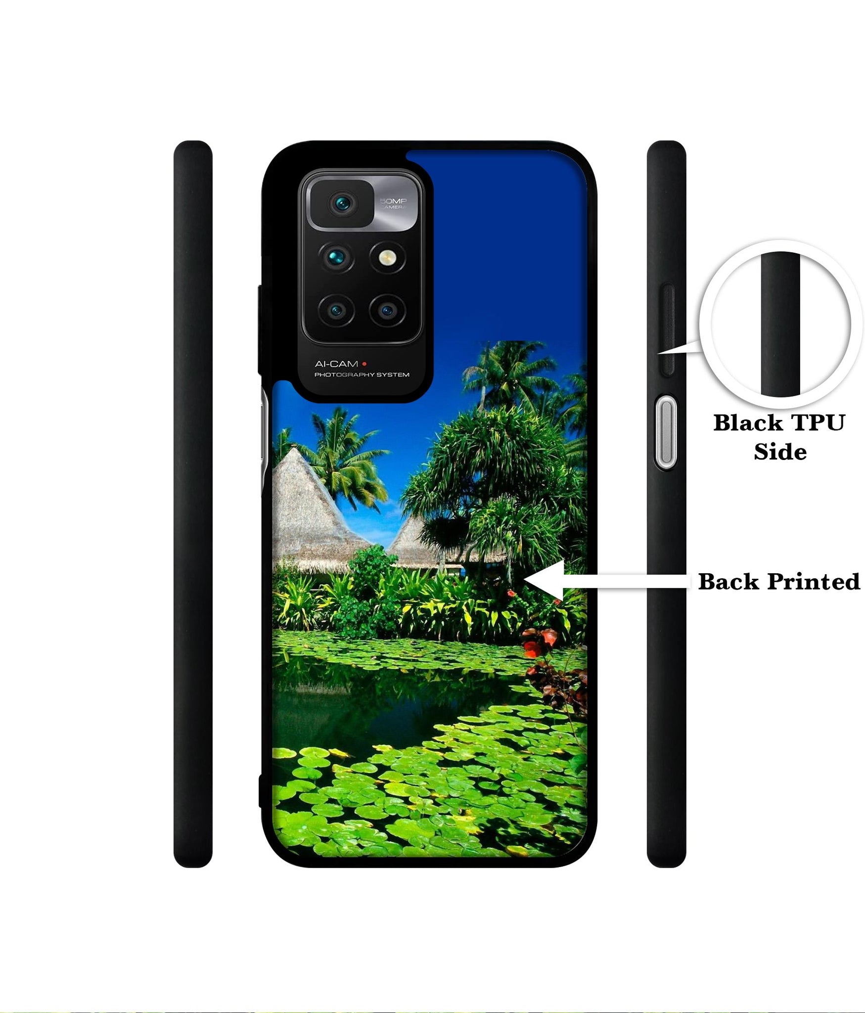 Tropics Water Designer 2D Printed Back Case Cover for Mi Redmi 10 4G