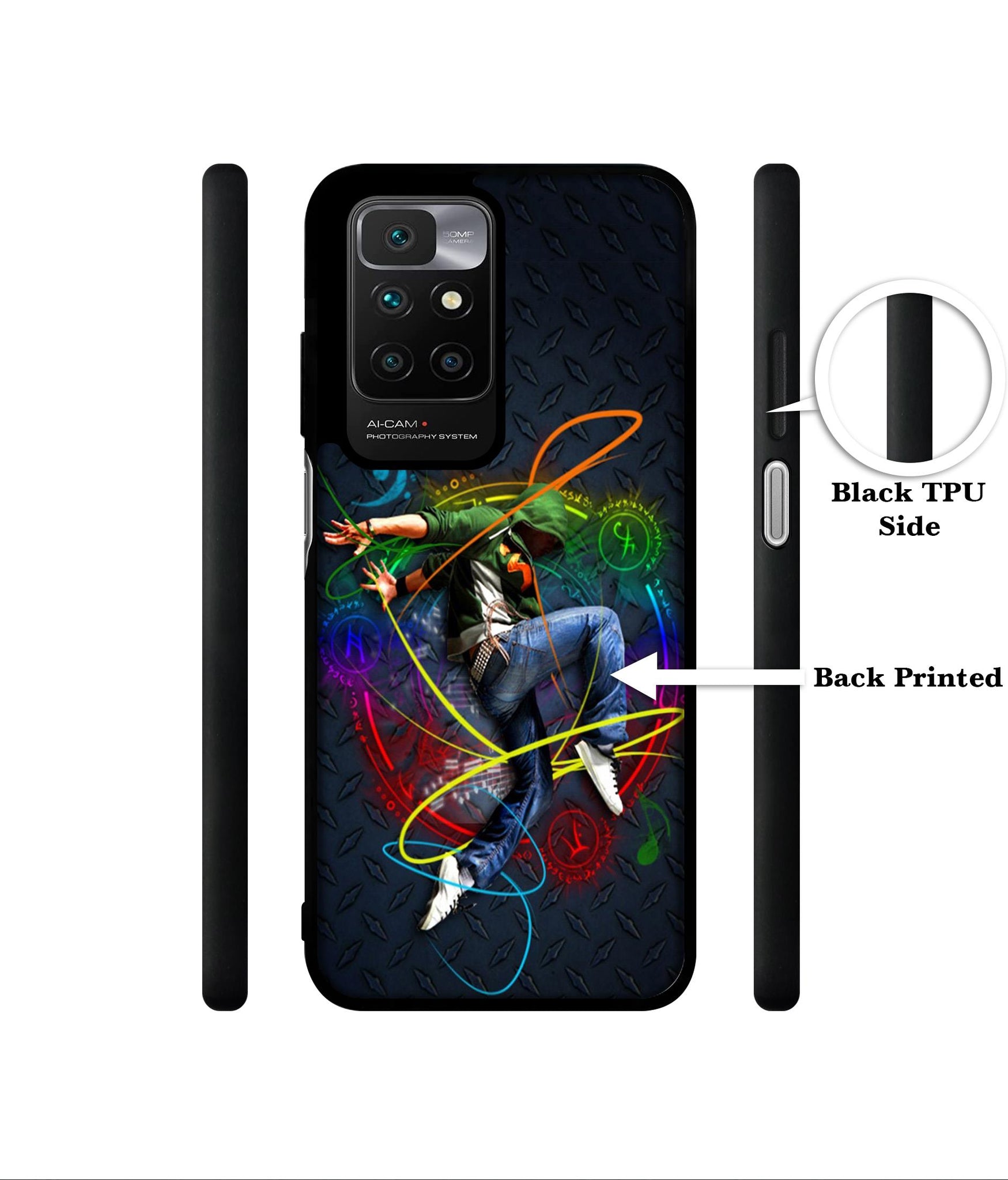 Boy With Music Designer 2D Printed Back Case Cover for Mi Redmi 10 4G