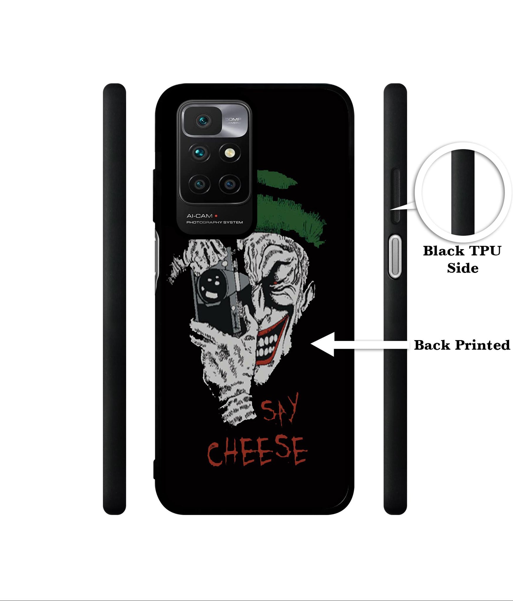 Joker Say Cheese Designer 2D Printed Back Case Cover for Mi Redmi 10 4G