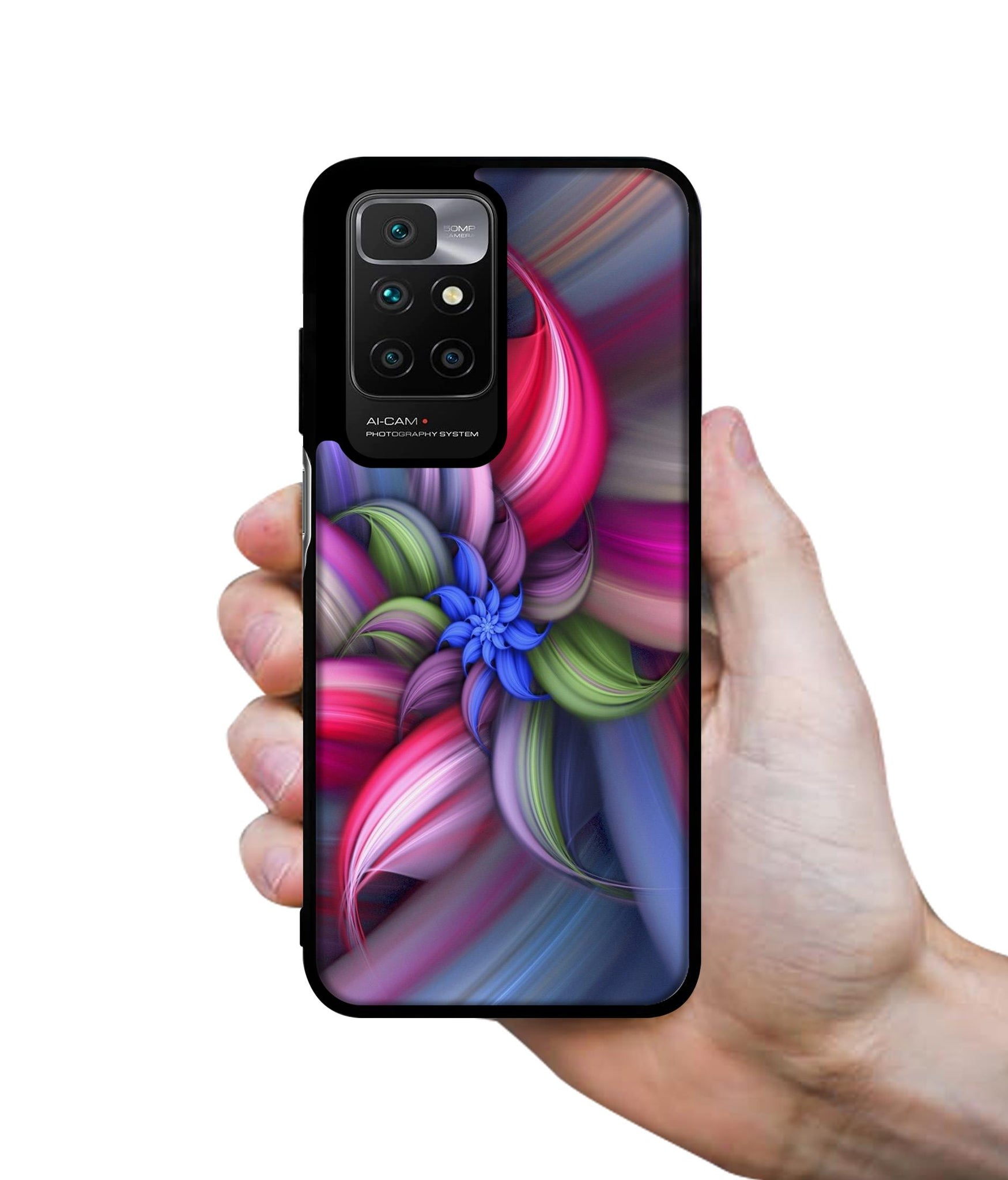 Colorful Flower Designer 2D Printed Back Case Cover for Mi Redmi 10 4G