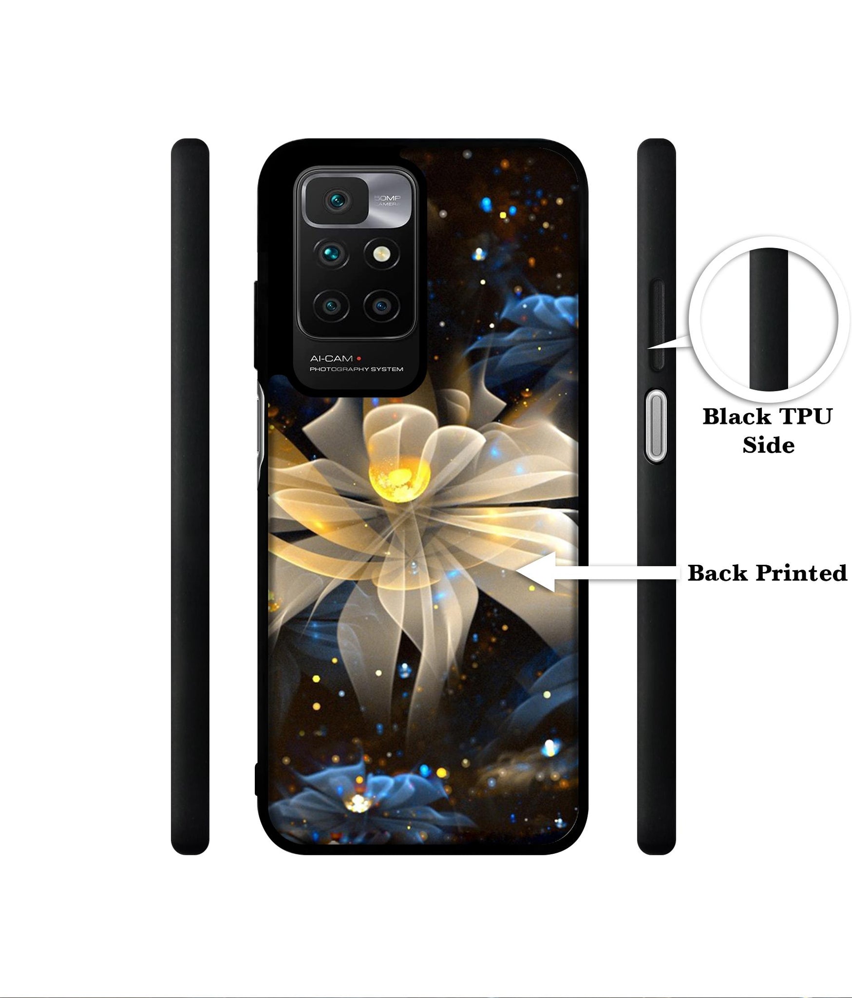 Art Flower Designer 2D Printed Back Case Cover for Mi Redmi 10 4G