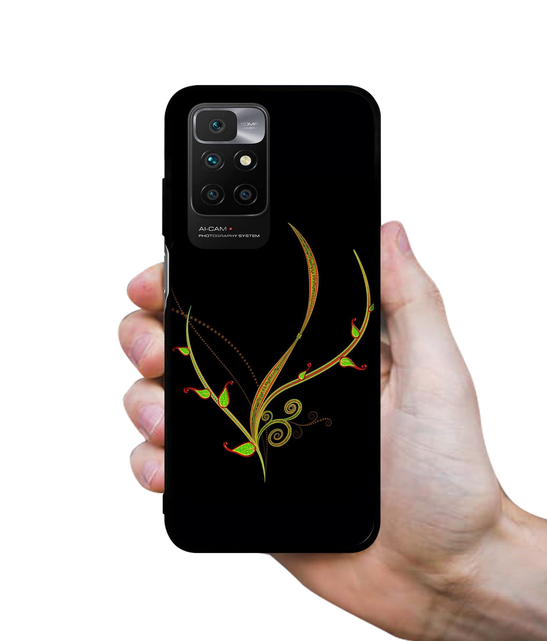 Yellow Pattern Designer 2D Printed Back Case Cover for Mi Redmi 10 4G