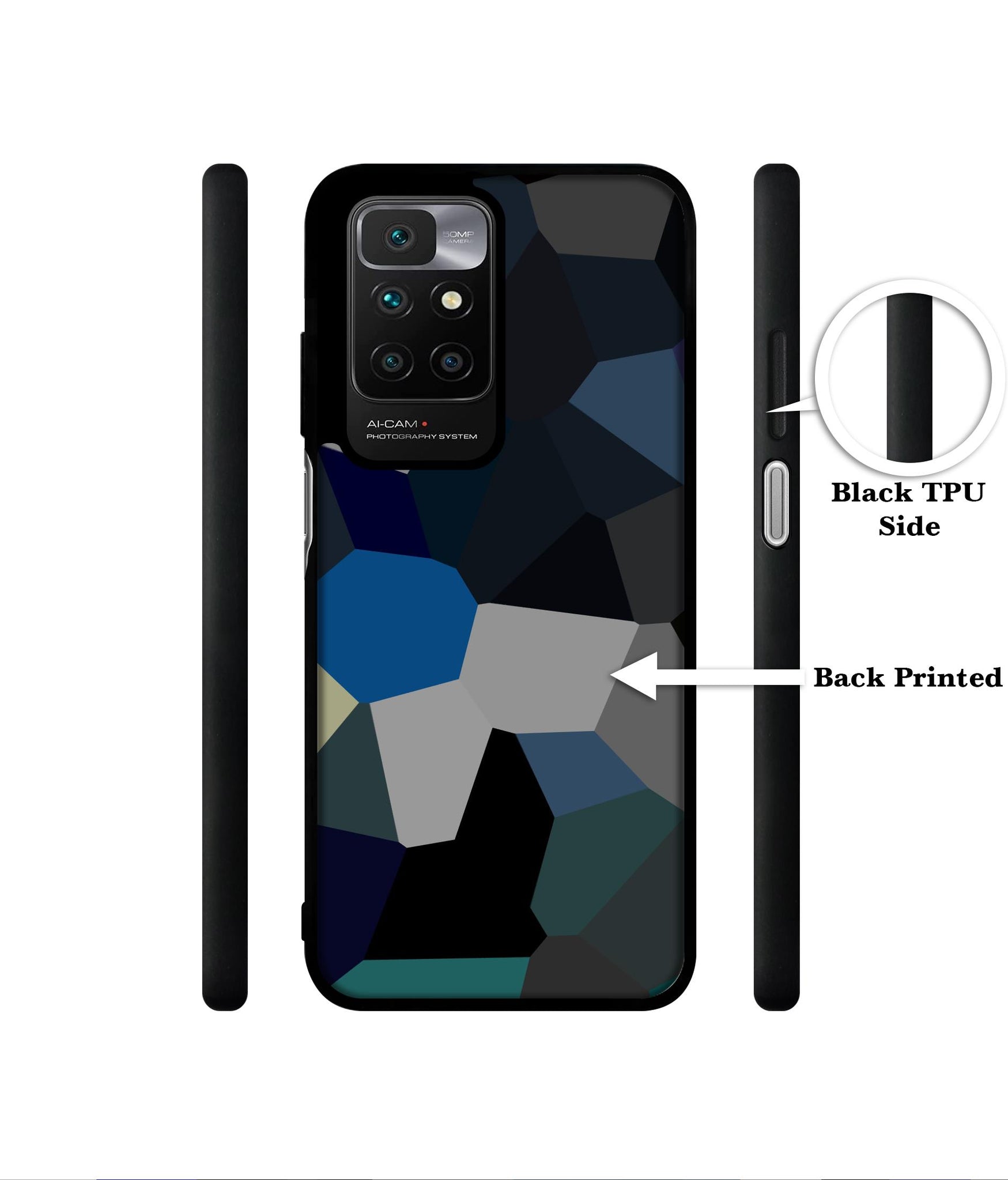 Mathematical Shape Designer 2D Printed Back Case Cover for Mi Redmi 10 4G