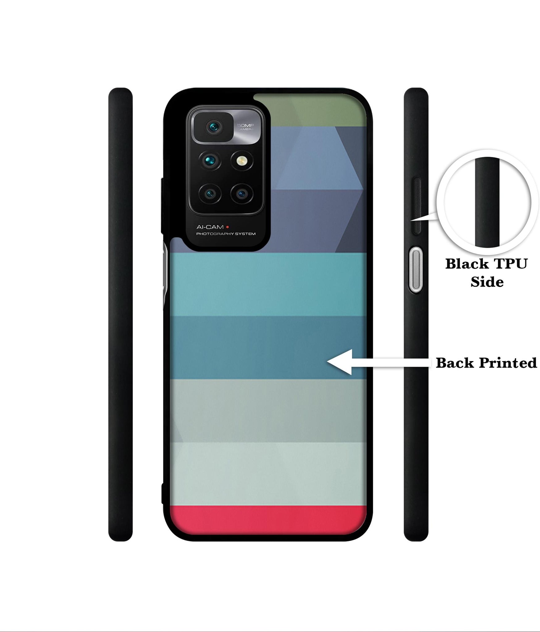 Colorful Lines Designer 2D Printed Back Case Cover for Mi Redmi 10 4G