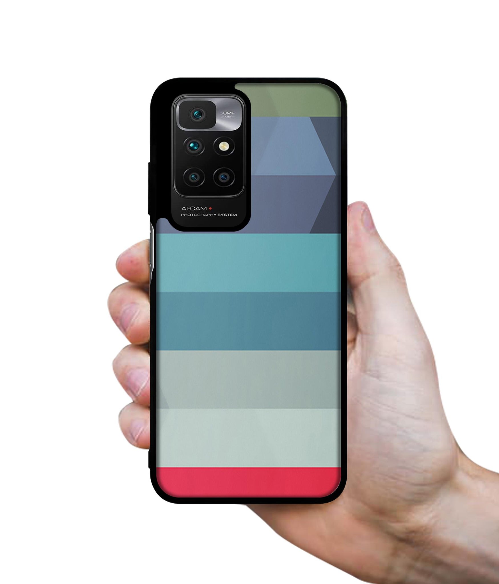 Colorful Lines Designer 2D Printed Back Case Cover for Mi Redmi 10 4G