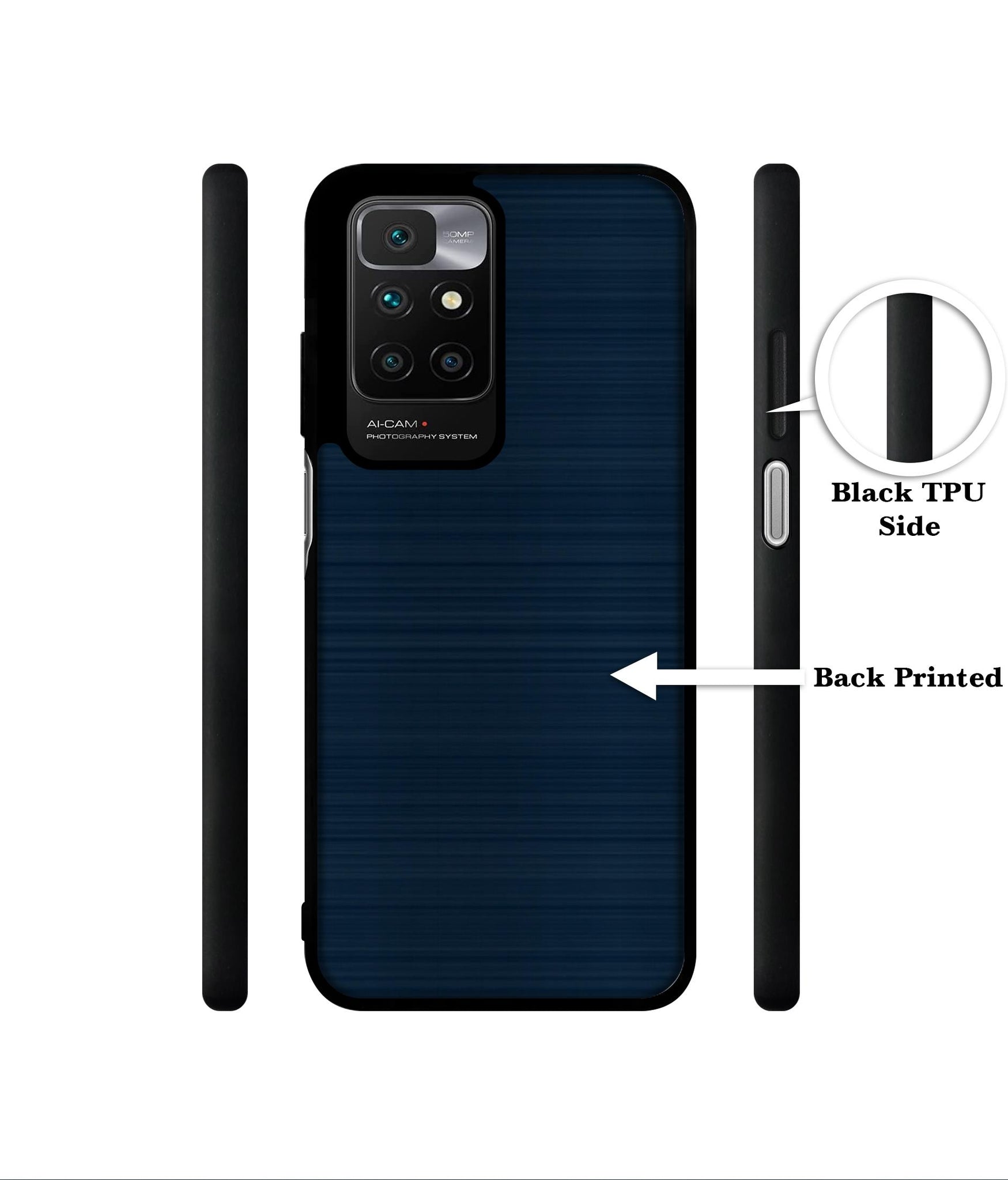 Blue Line Designer 2D Printed Back Case Cover for Mi Redmi 10 4G