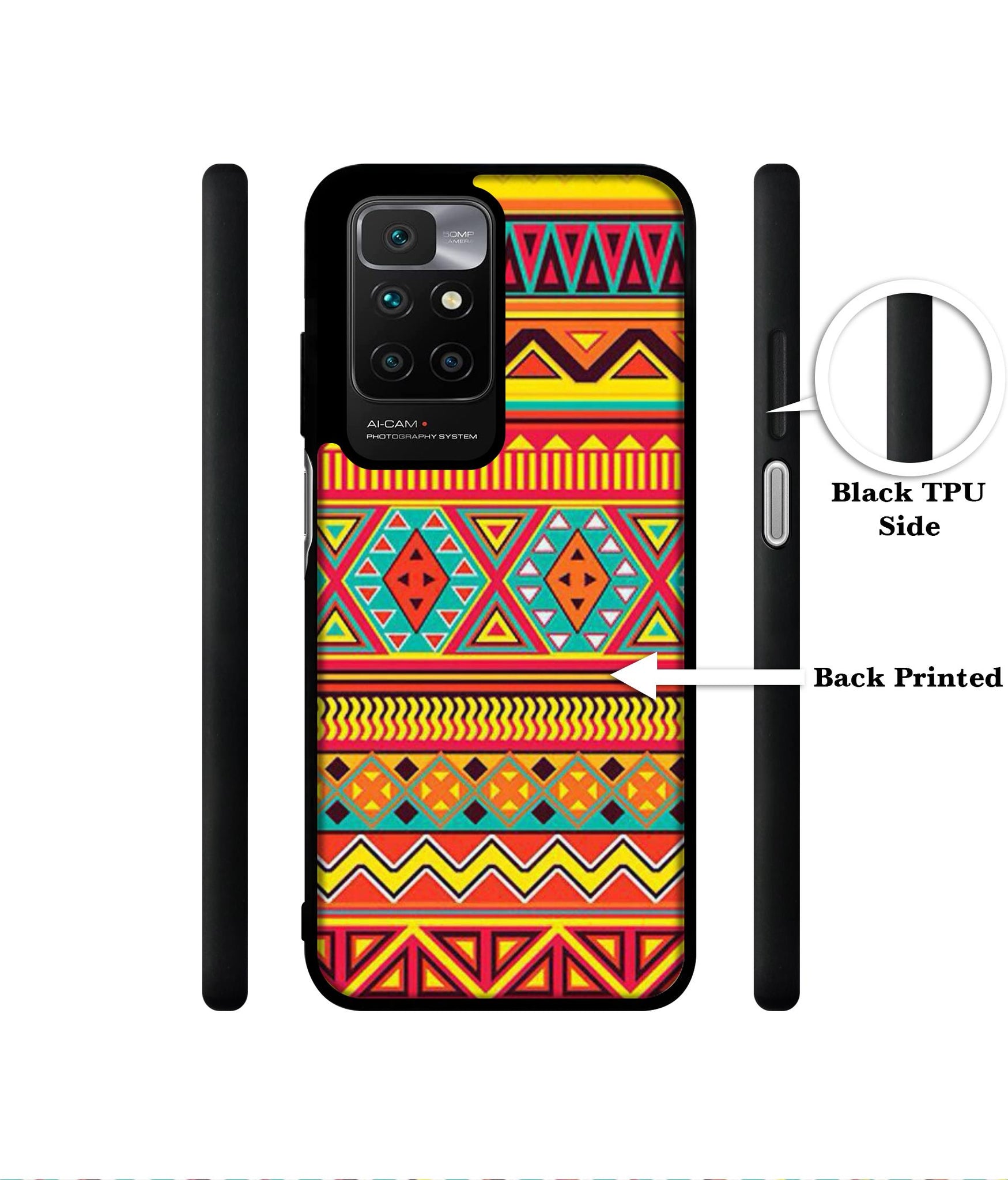 Artistic Rangoli Designer 2D Printed Back Case Cover for Mi Redmi 10 4G