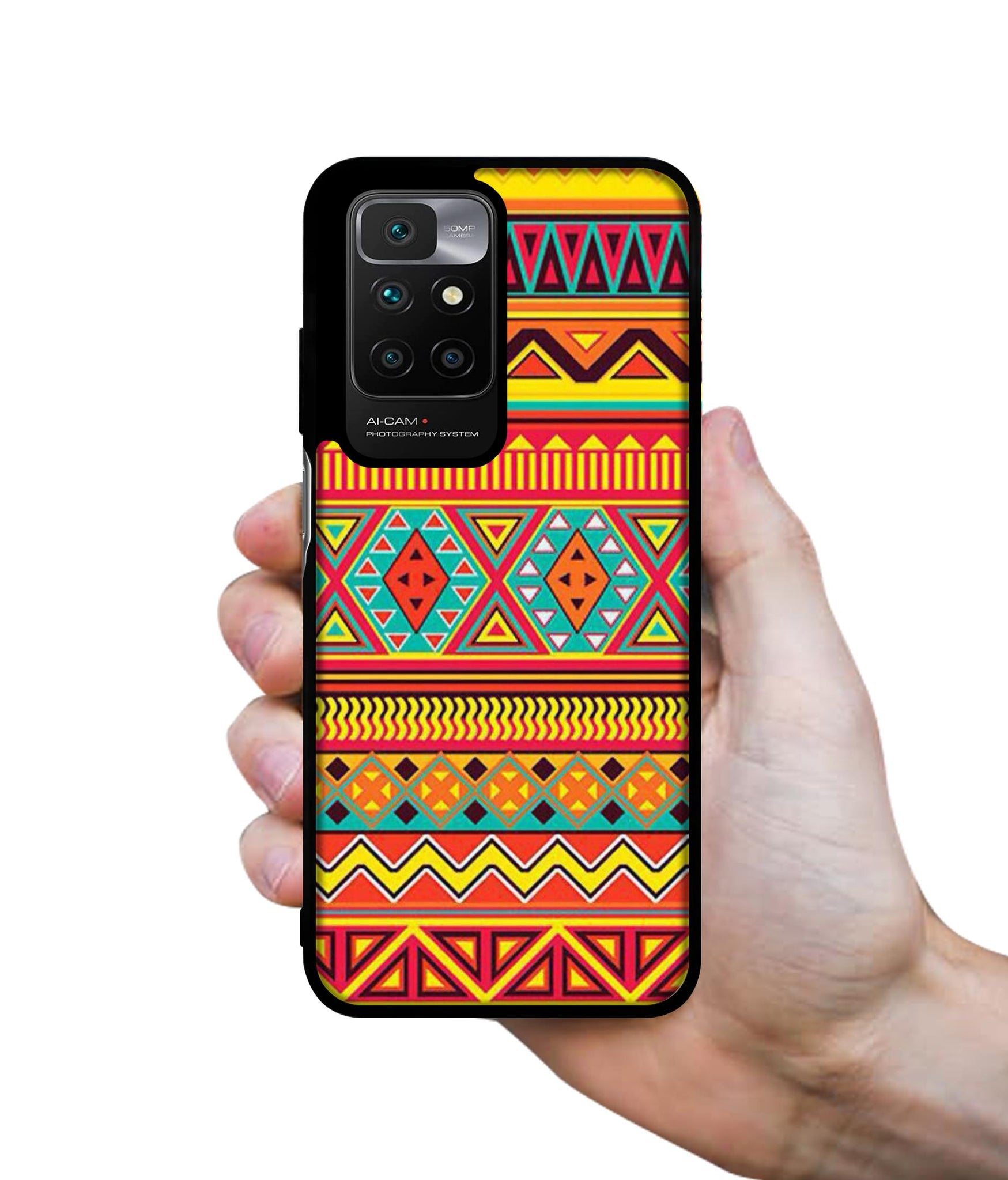 Artistic Rangoli Designer 2D Printed Back Case Cover for Mi Redmi 10 4G