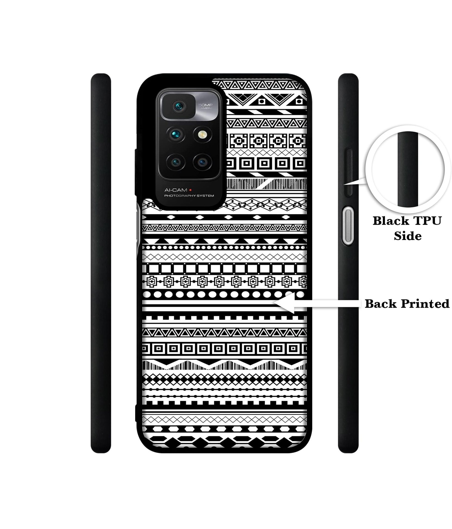 Black & White Patterns Designer 2D Printed Back Case Cover for Mi Redmi 10 4G