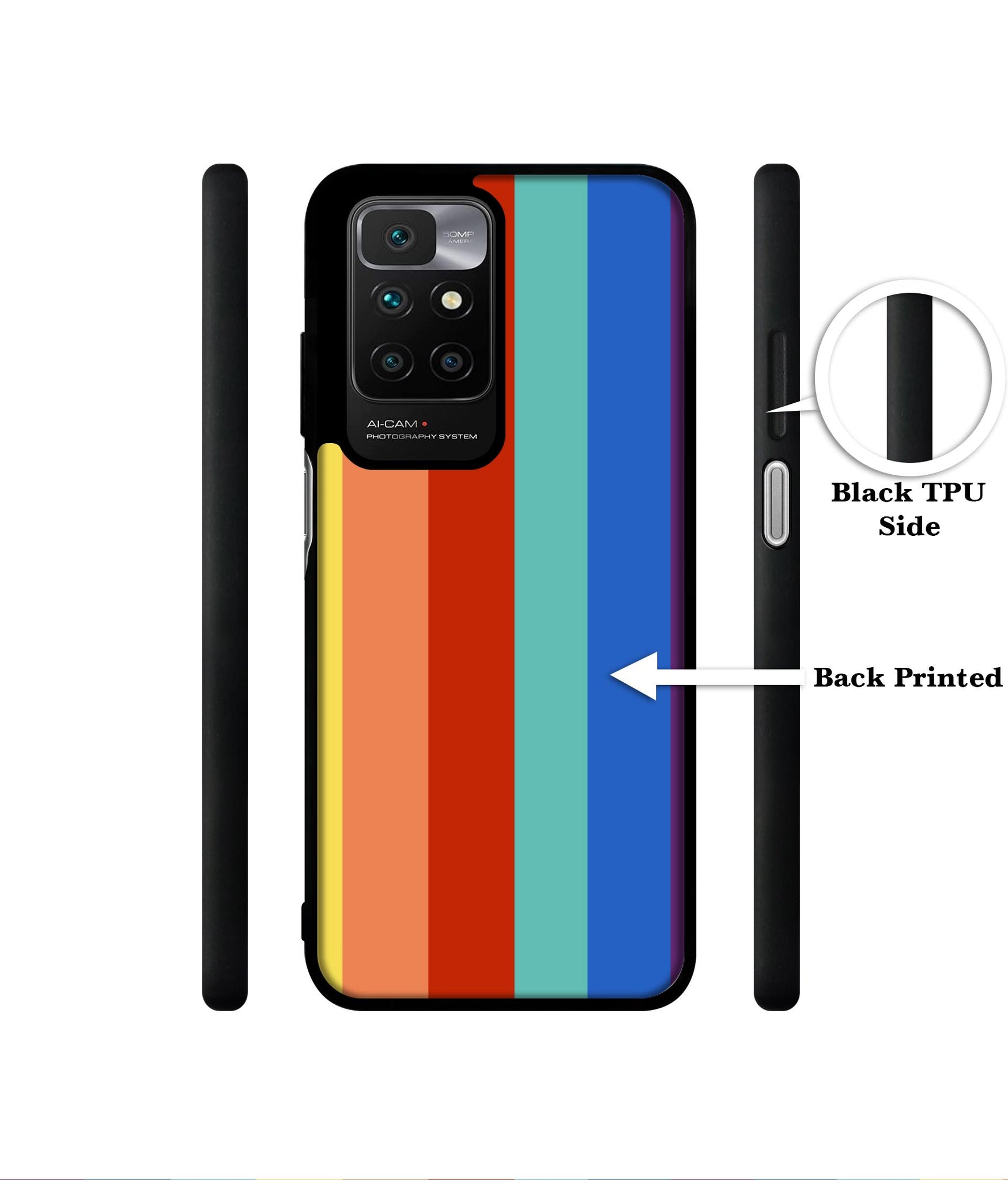 Rainbow Colors Designer 2D Printed Back Case Cover for Mi Redmi 10 4G