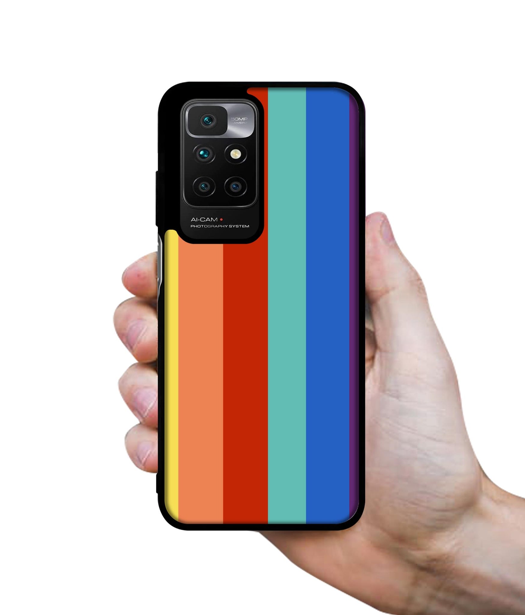 Rainbow Colors Designer 2D Printed Back Case Cover for Mi Redmi 10 4G