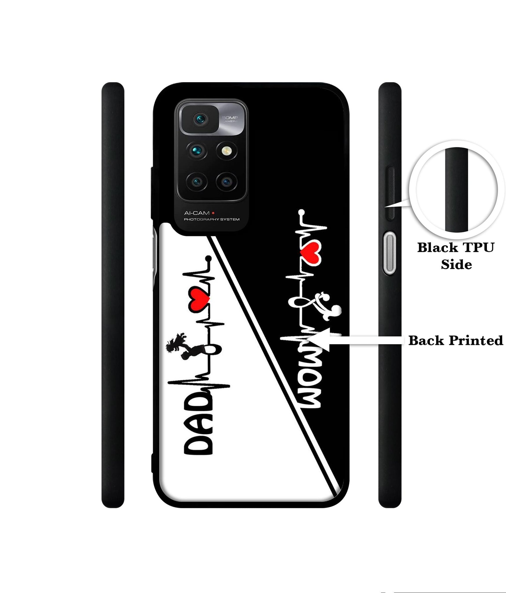 Mom and Dad Lover Designer 2D Printed Back Case Cover for Mi Redmi 10 4G