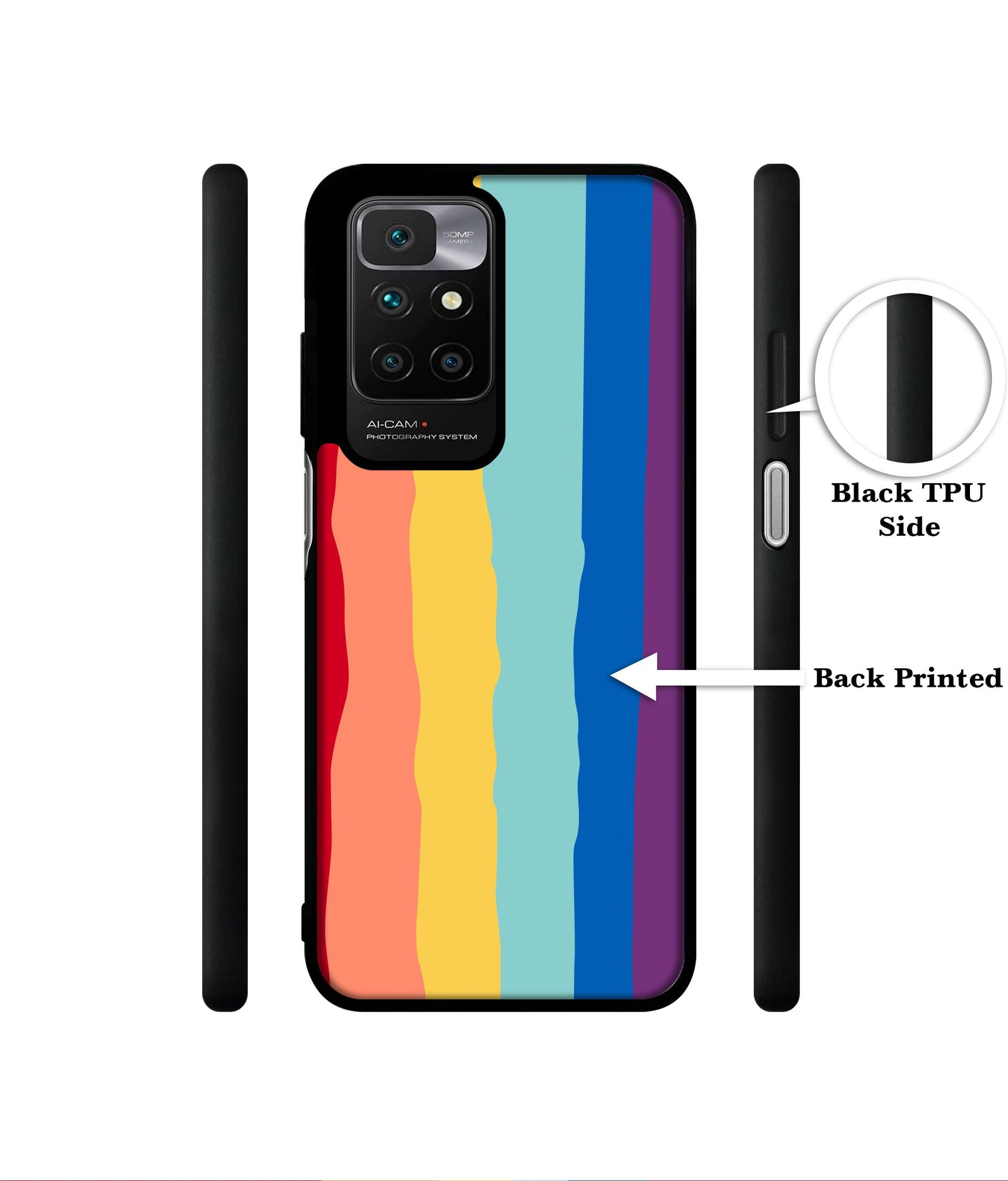 Rainbow Designer 2D Printed Back Case Cover for Mi Redmi 10 4G