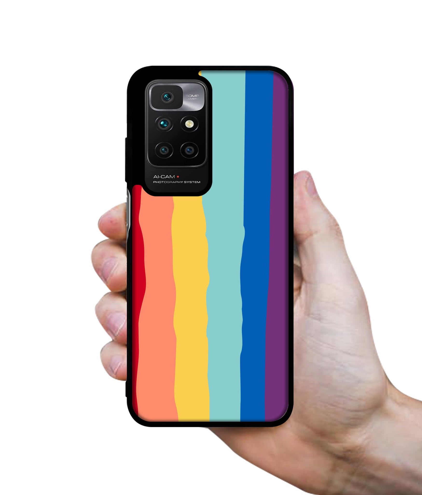 Rainbow Designer 2D Printed Back Case Cover for Mi Redmi 10 4G