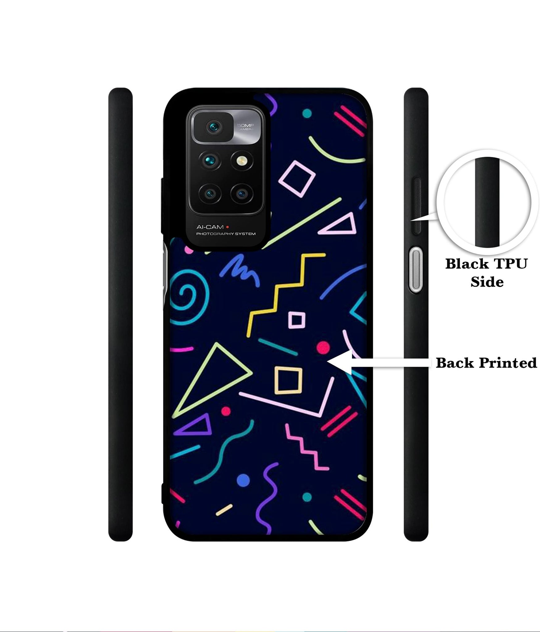 Retro Abstract Designer 2D Printed Back Case Cover for Mi Redmi 10 4G
