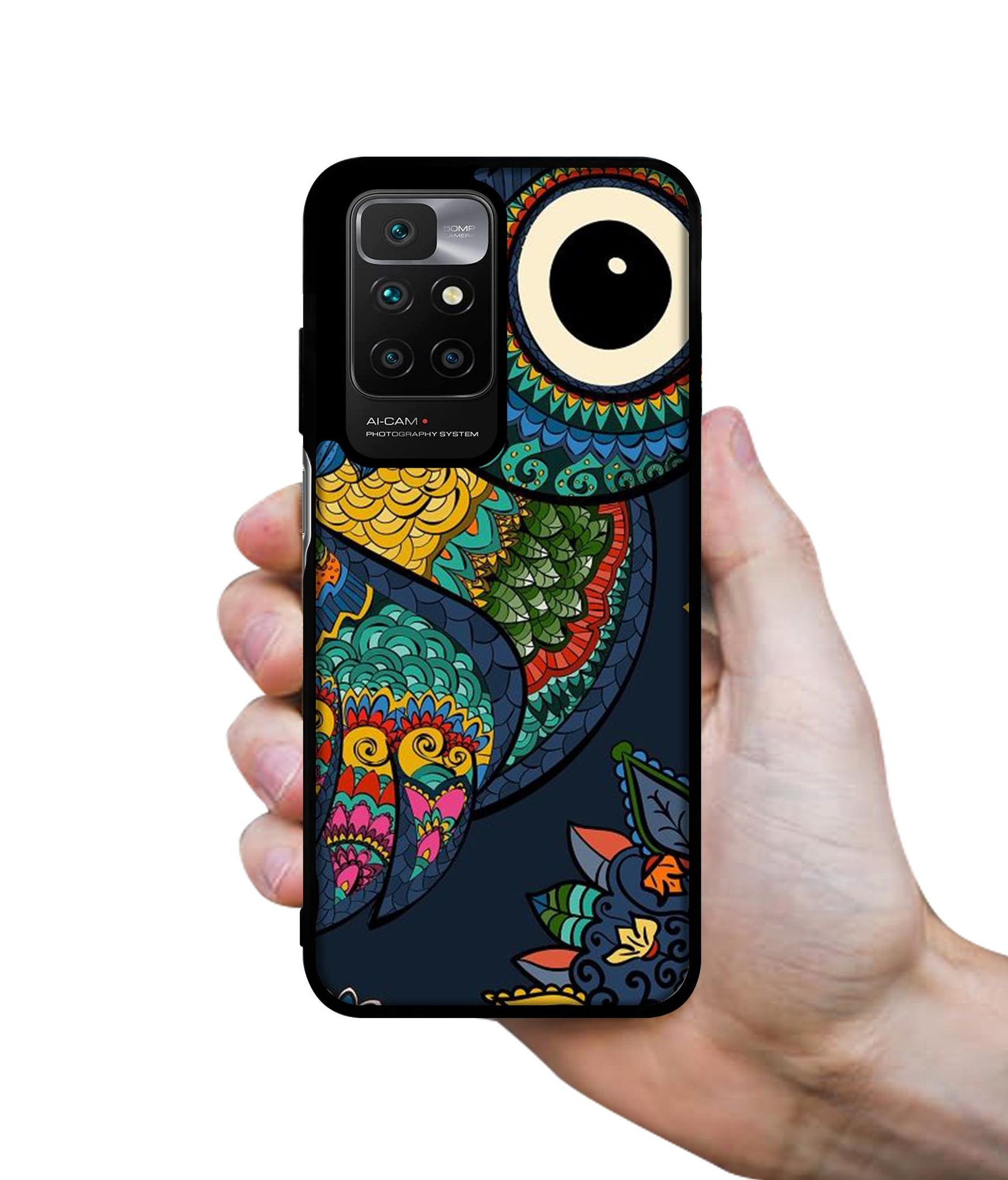 Owl Illustration Designer 2D Printed Back Case Cover for Mi Redmi 10 4G