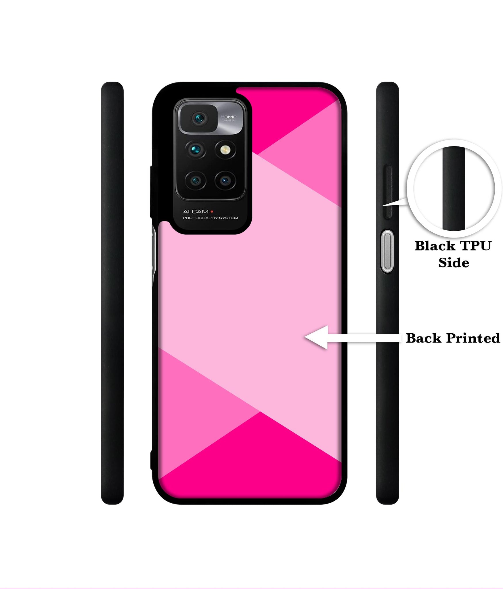 Pink Cross Vector Designer 2D Printed Back Case Cover for Mi Redmi 10 4G