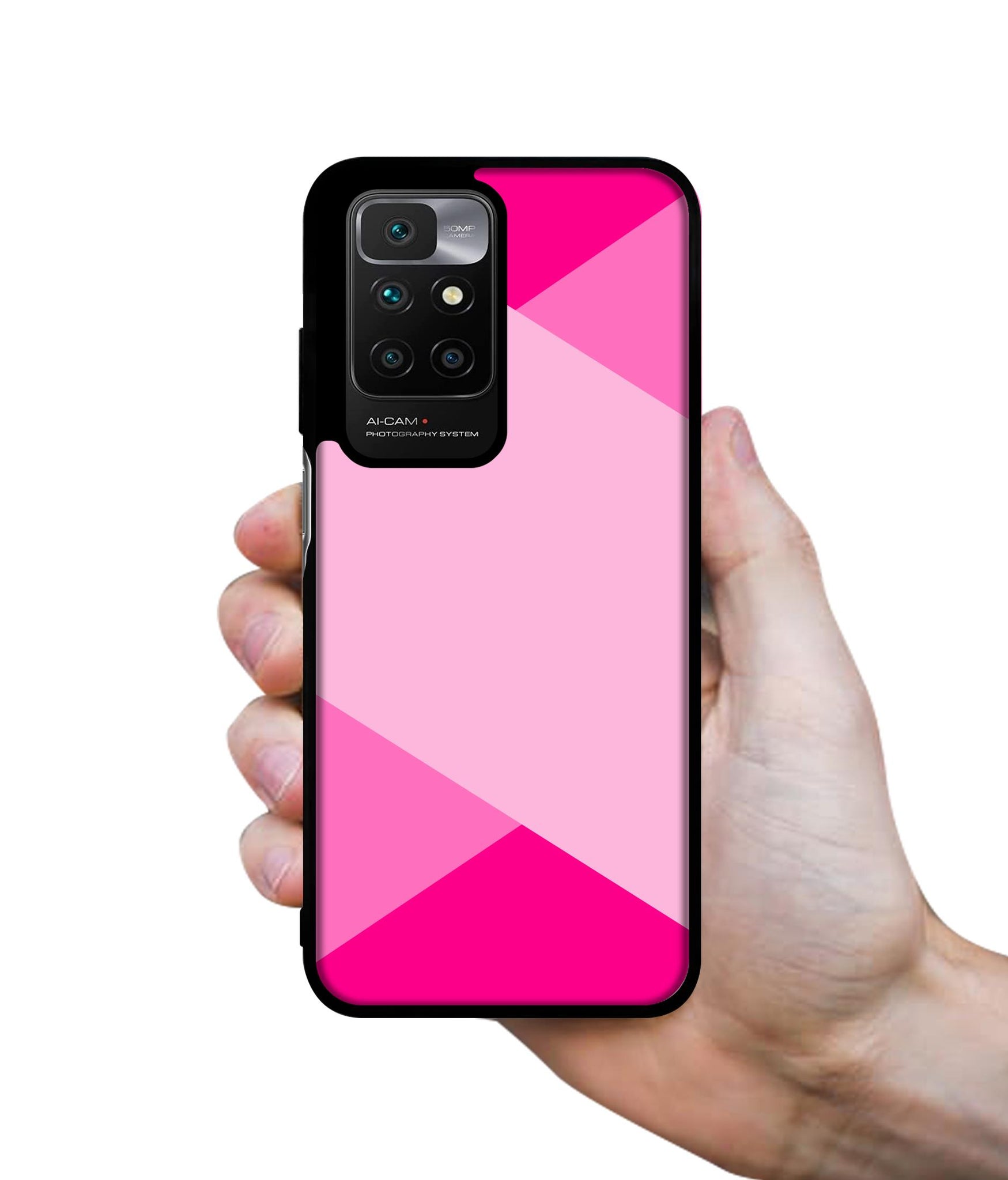 Pink Cross Vector Designer 2D Printed Back Case Cover for Mi Redmi 10 4G