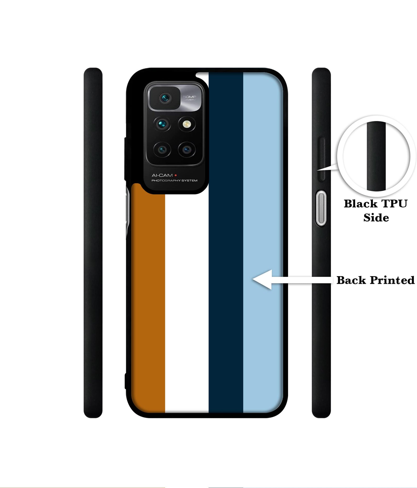 Color Stripes Designer 2D Printed Back Case Cover for Mi Redmi 10 4G