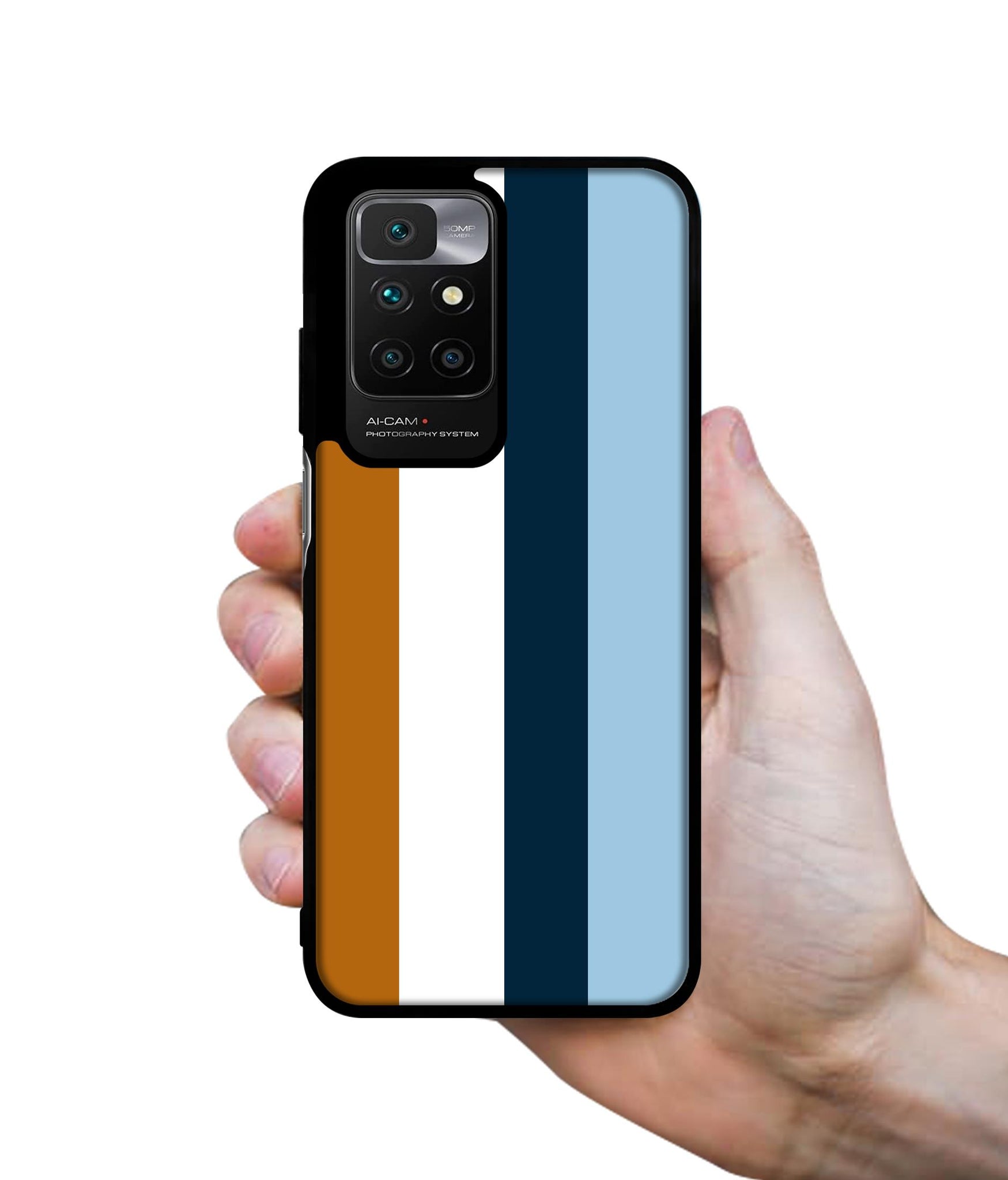 Color Stripes Designer 2D Printed Back Case Cover for Mi Redmi 10 4G