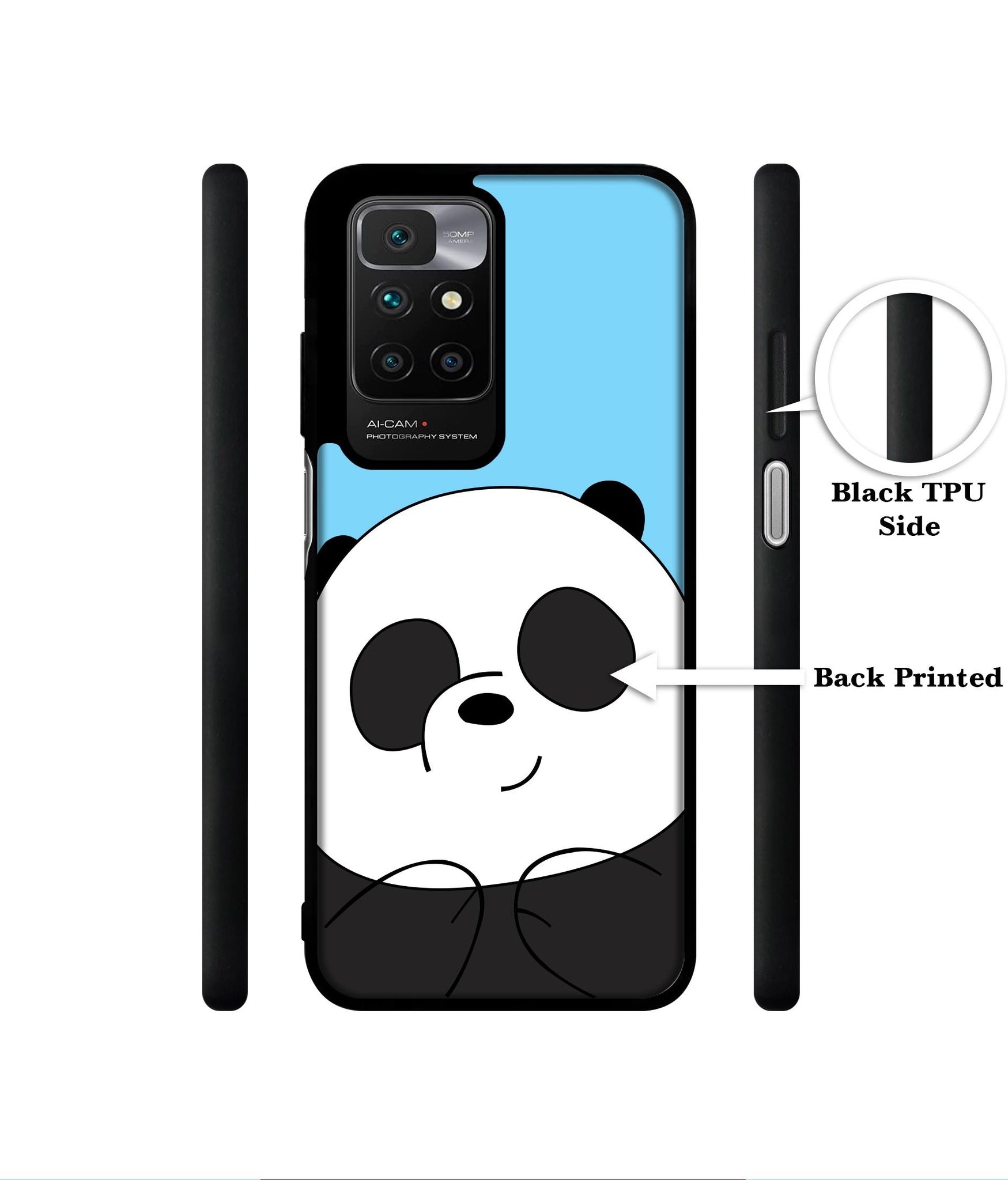 Cute Panda Designer 2D Printed Back Case Cover for Mi Redmi 10 4G