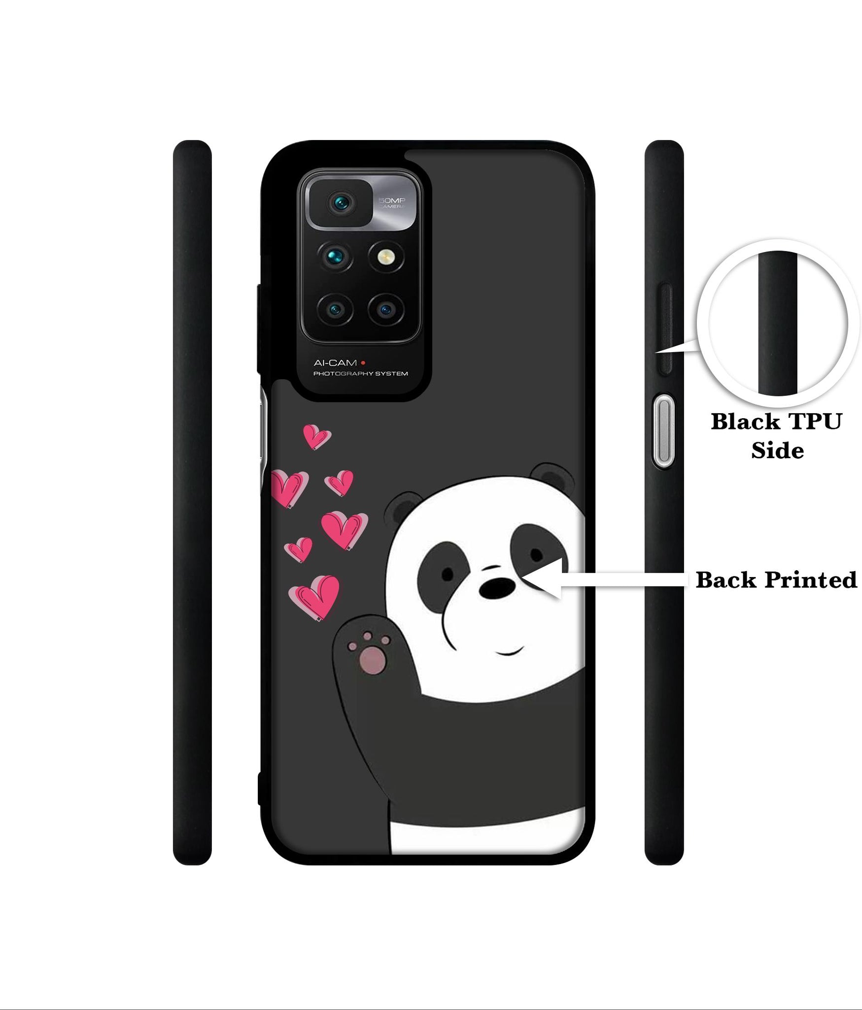 Love Panda Designer 2D Printed Back Case Cover for Mi Redmi 10 4G