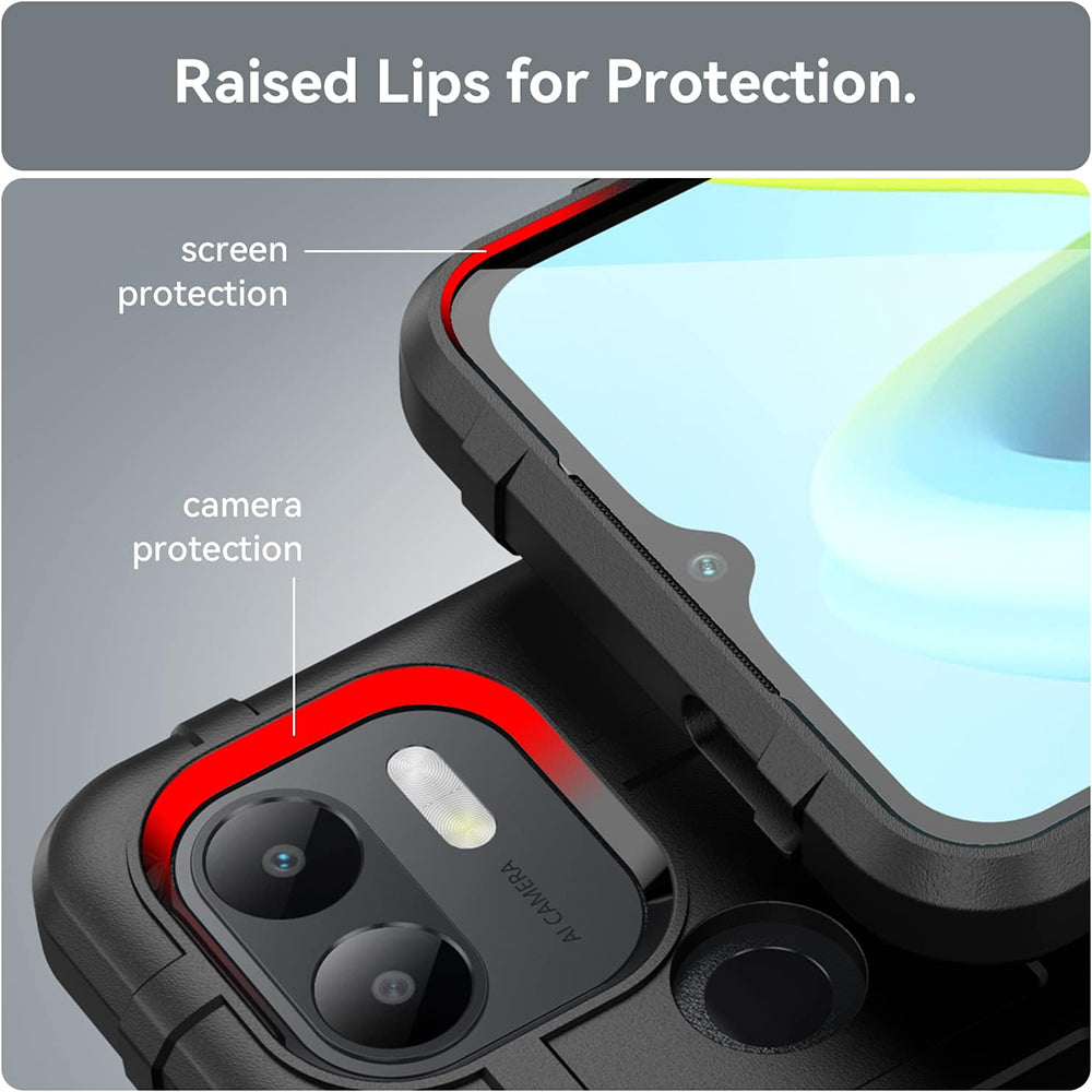 Hybrid Rugged Armor Case for Mi Redmi A1 Plus / A2 Plus / Poco C50 / C51