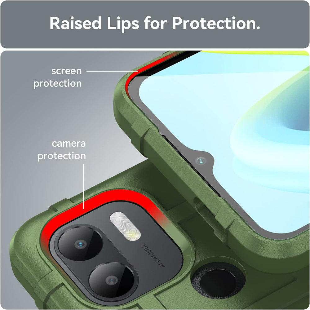 Hybrid Rugged Armor Case for Mi Redmi A1 Plus / A2 Plus / Poco C50 / C51