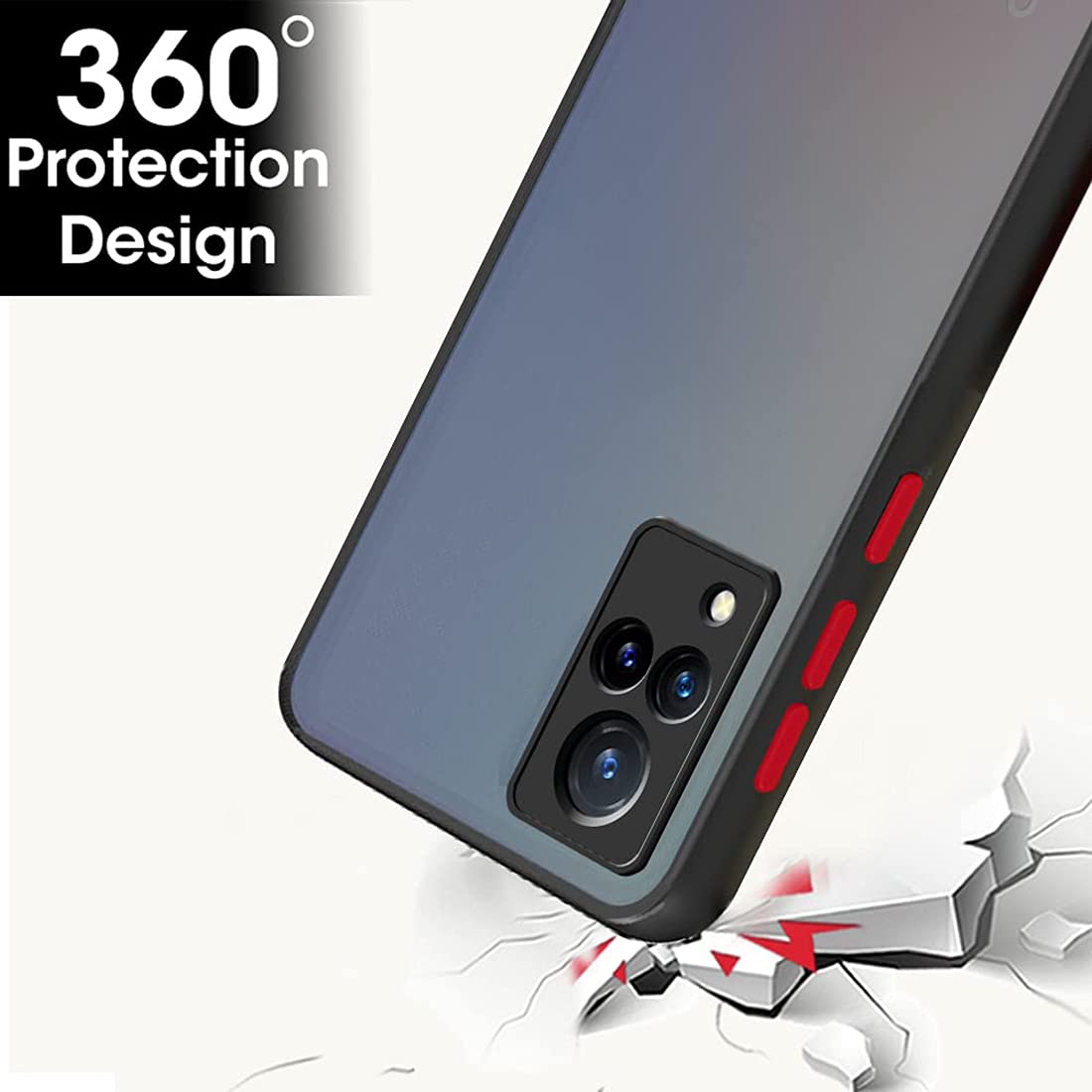 Smoke Back Case Cover for Vivo V21 5G