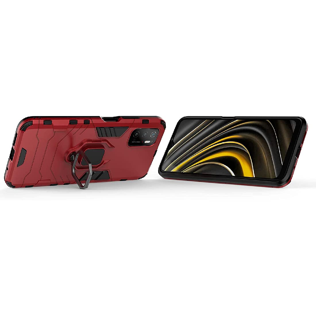 Hybrid Rugged Armor Kickstand Case for Mi Poco M3 Pro 5G / Redmi Note 10T 5G